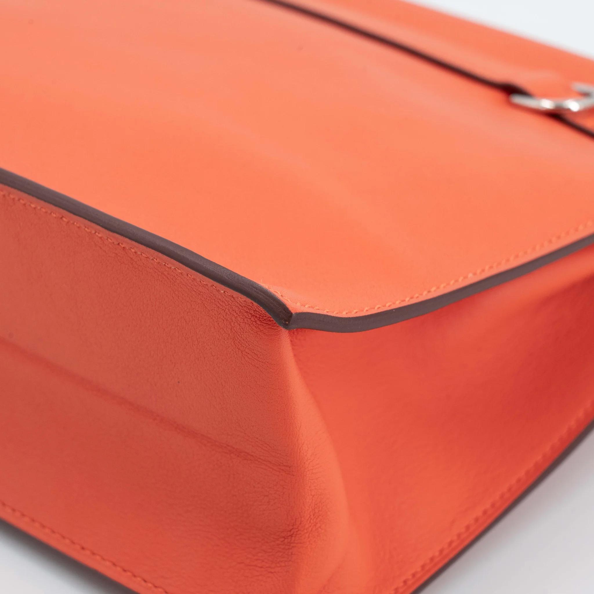 Excellent ( Rank SA ) HERMÈS Kelly Danse Orange (93) Swift Palladium hardware W (2024) - 8