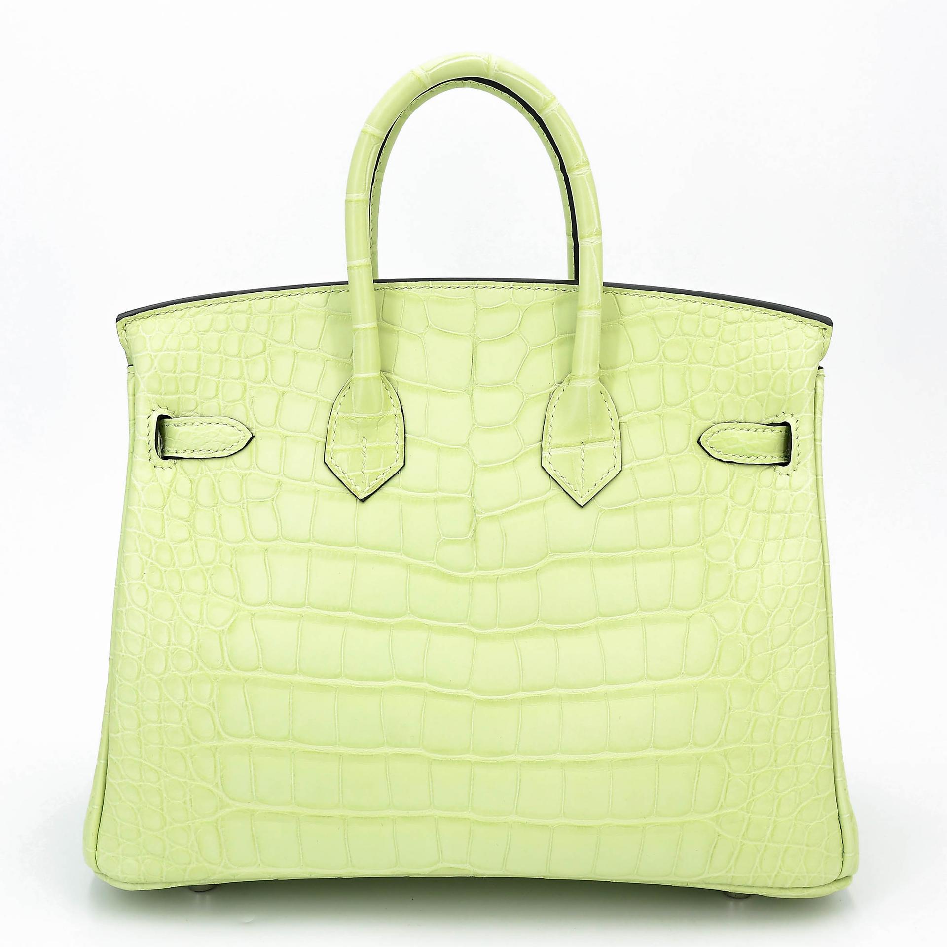 Unused ( Rank NS ) HERMÈS Birkin 25 Jaune Bourgeon (R9) Matte Alligator Palladium hardware B (2023) - 2