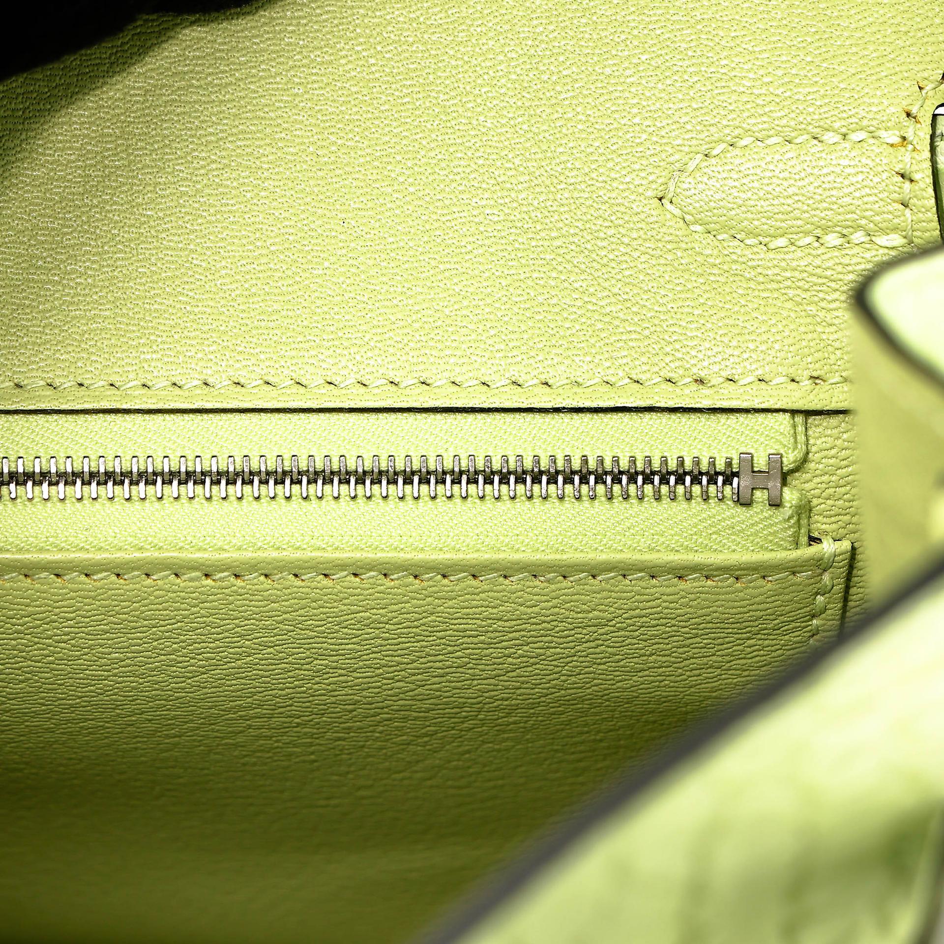 Unused ( Rank NS ) HERMÈS Birkin 25 Jaune Bourgeon (R9) Matte Alligator Palladium hardware B (2023) - 12