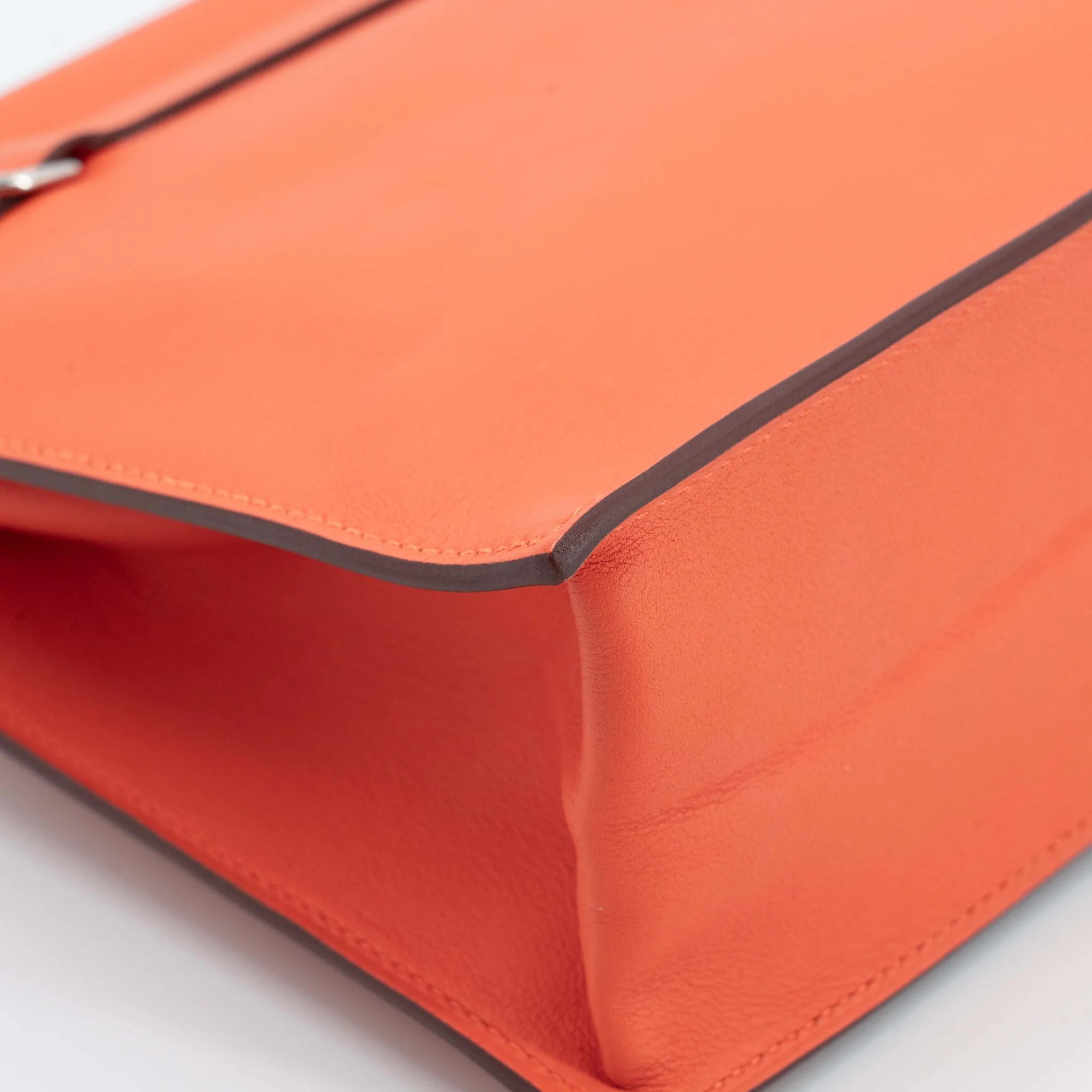 Excellent ( Rank SA ) HERMÈS Kelly Danse Orange (93) Swift Palladium hardware W (2024) - 7