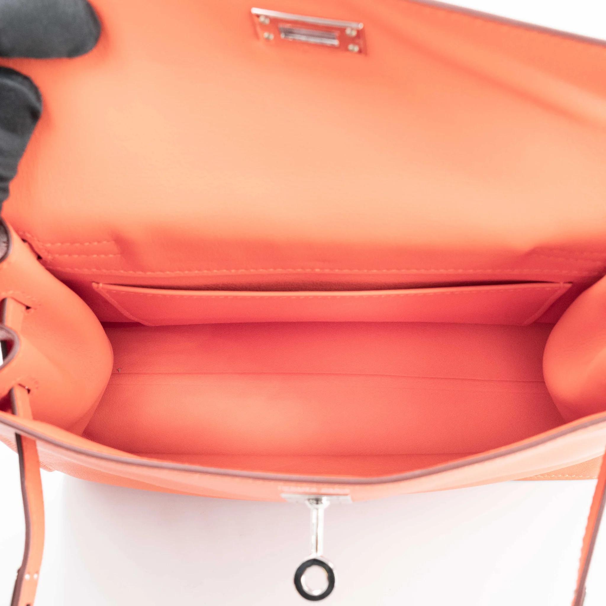 Excellent ( Rank SA ) HERMÈS Kelly Danse Orange (93) Swift Palladium hardware W (2024) - 20