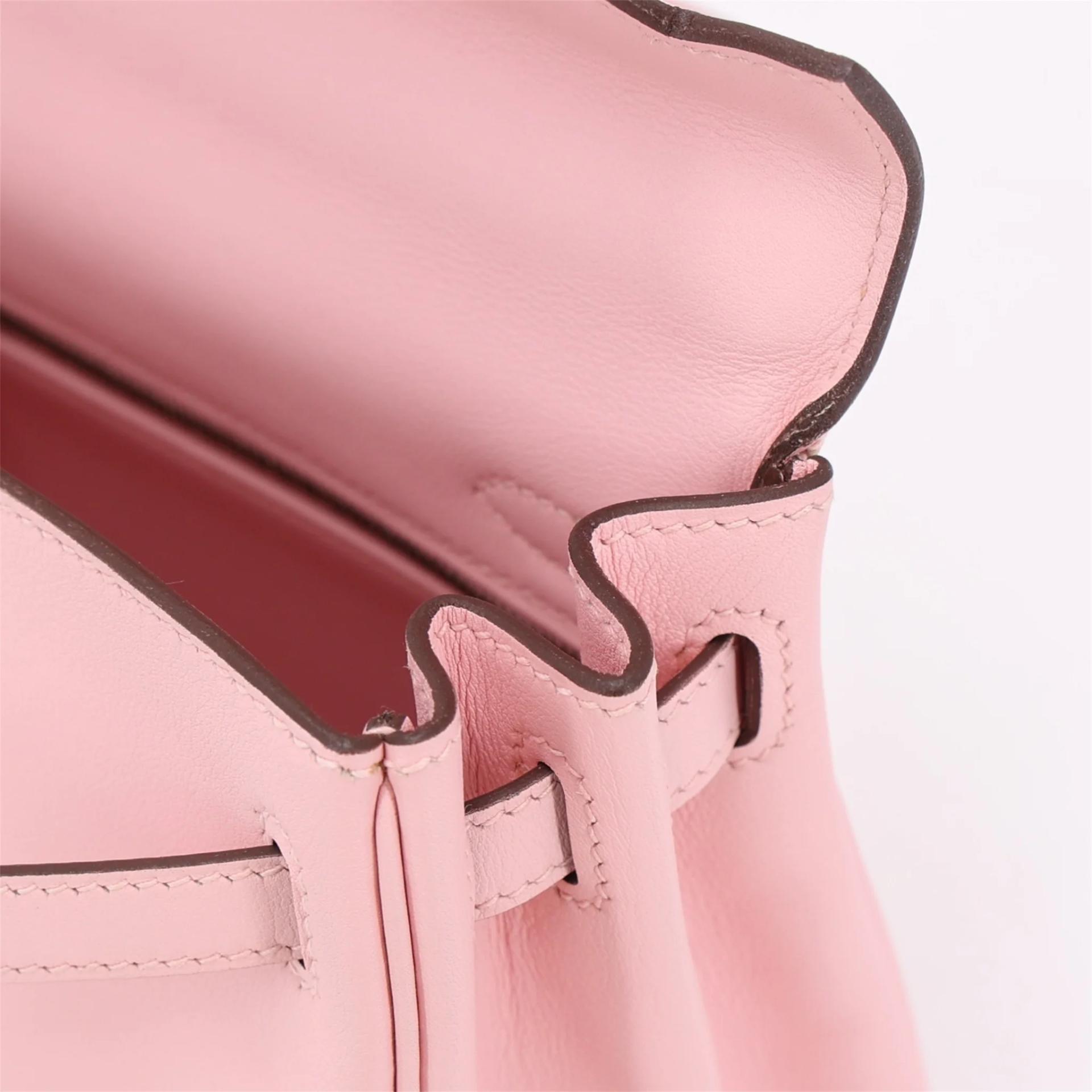 Unused ( Rank NS ) HERMÈS Kelly 25 Rose Sakura (3Q) Swift Gold hardware T (2015) - 12