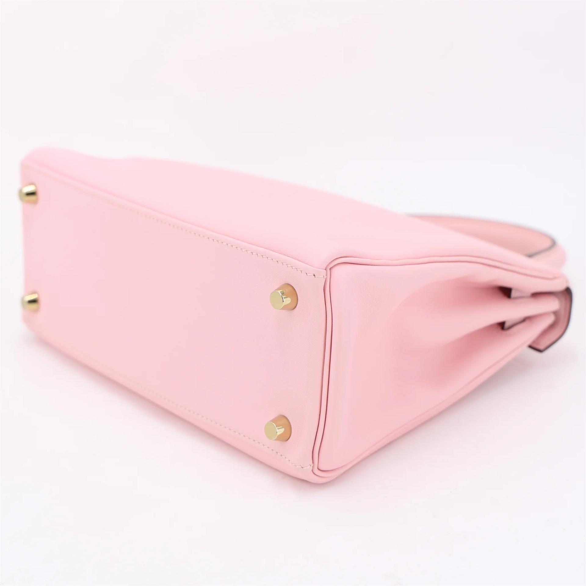 Unused ( Rank NS ) HERMÈS Kelly 25 Rose Sakura (3Q) Swift Gold hardware T (2015) - 6