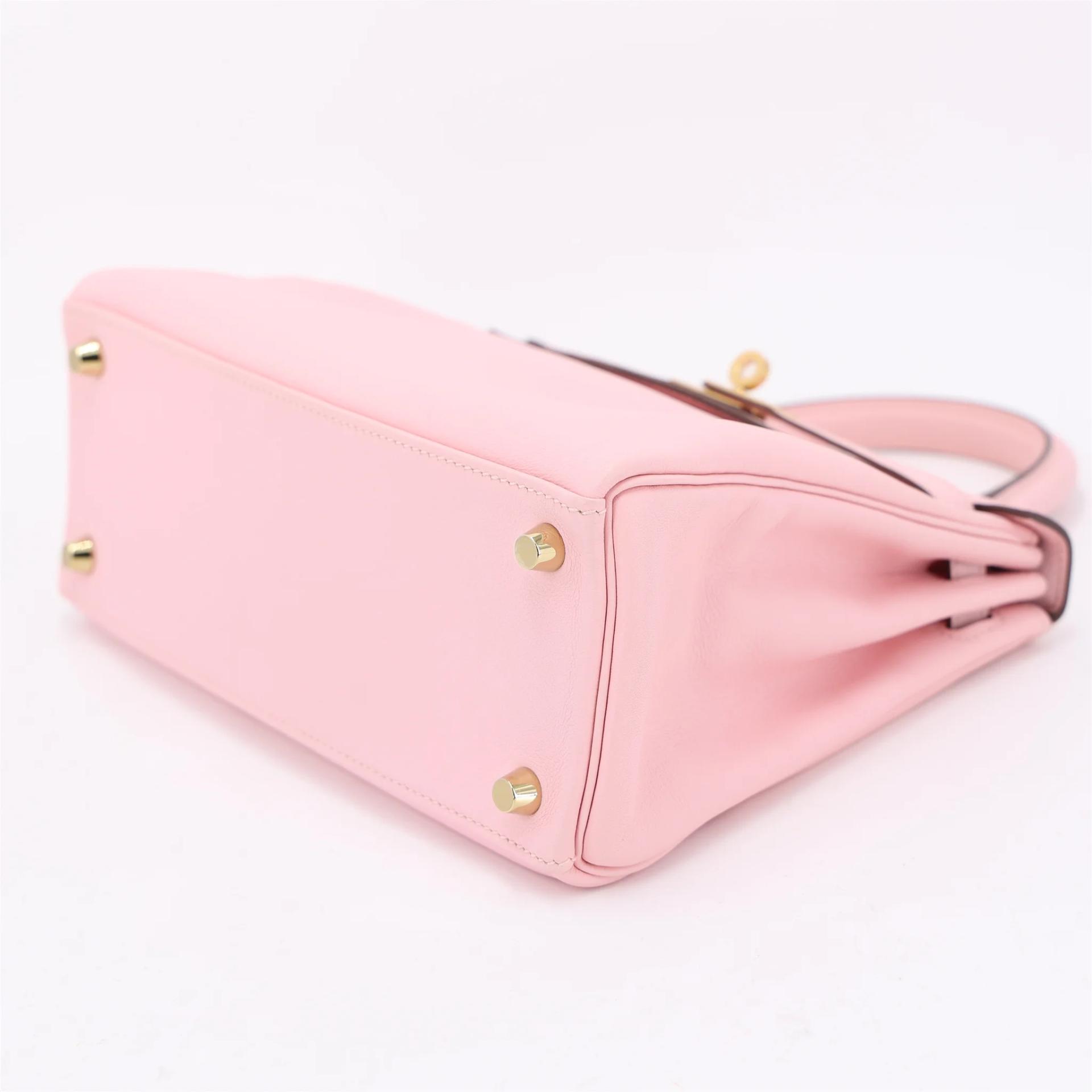 Unused ( Rank NS ) HERMÈS Kelly 25 Rose Sakura (3Q) Swift Gold hardware T (2015) - 4
