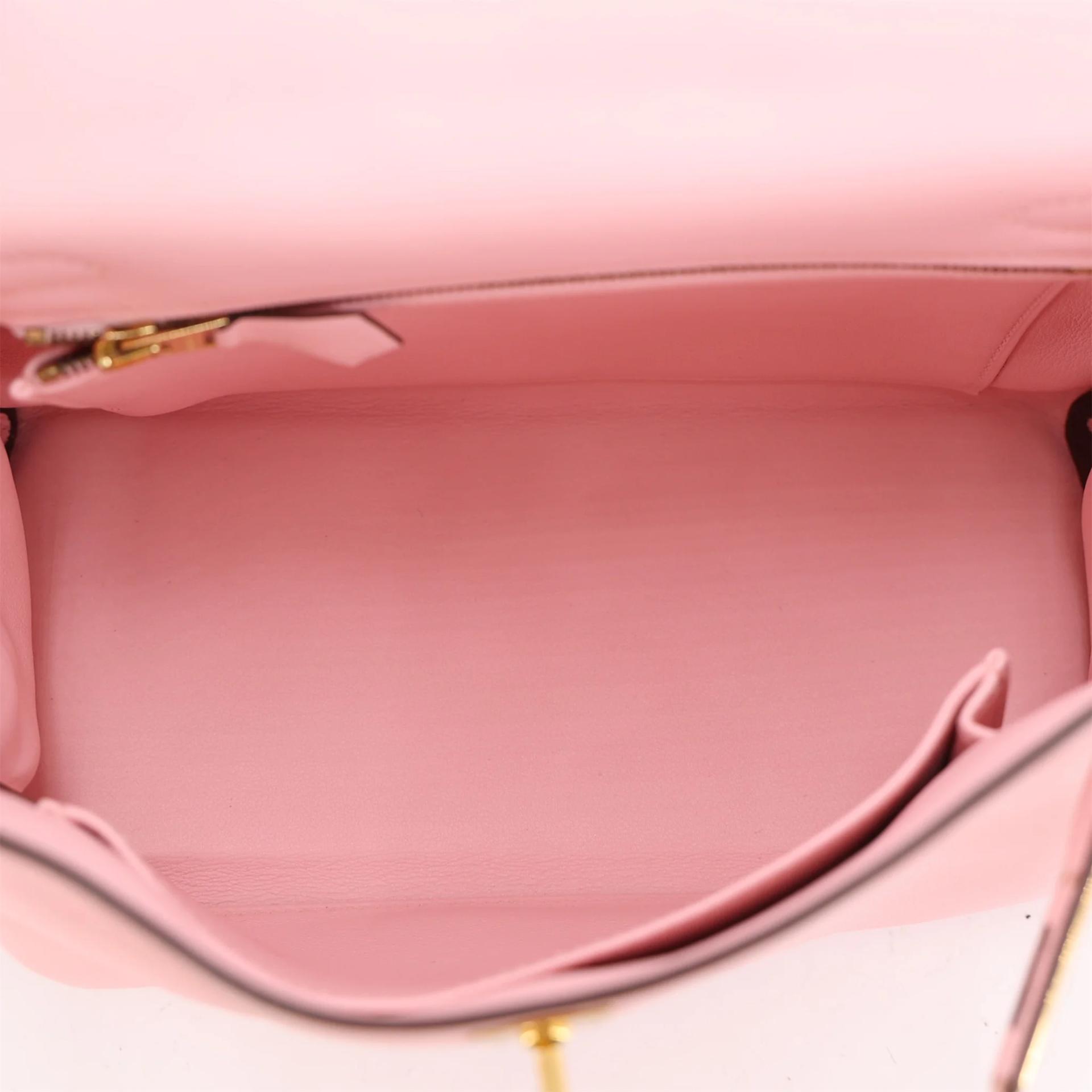Unused ( Rank NS ) HERMÈS Kelly 25 Rose Sakura (3Q) Swift Gold hardware T (2015) - 10