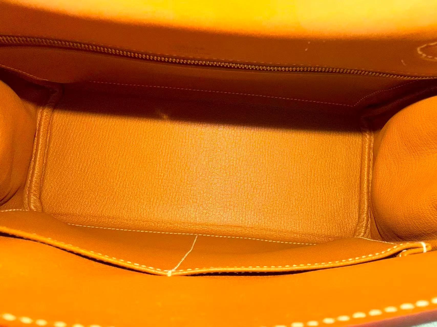 Very Good ( Rank A) HERMÈS Limited Edition Kelly 28 De Camp Dechainee Fauve (34) Barenia Toile Camp canvas Palladium hardware A (2017) - 23
