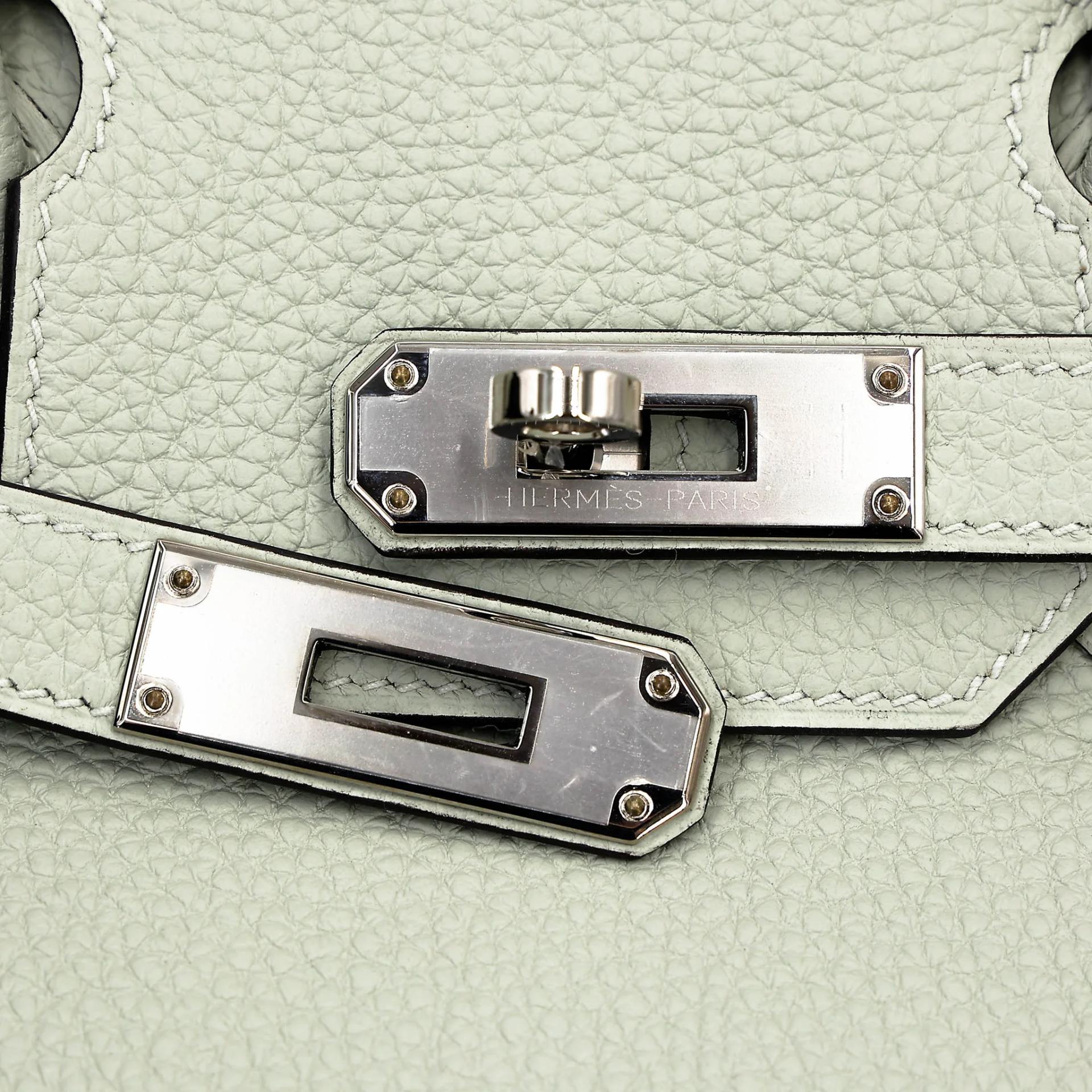 Unused ( Rank NS ) HERMÈS Birkin 30 Gris Neve (0W) Togo Palladium hardware B (2023) - 8