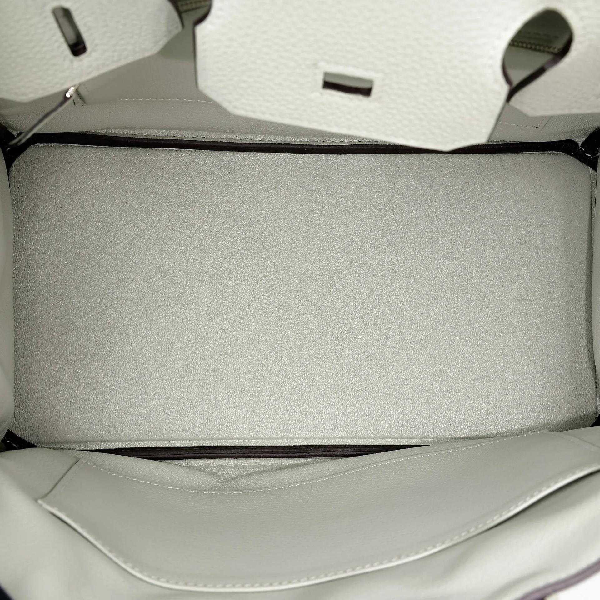 Unused ( Rank NS ) HERMÈS Birkin 30 Gris Neve (0W) Togo Palladium hardware B (2023) - 15