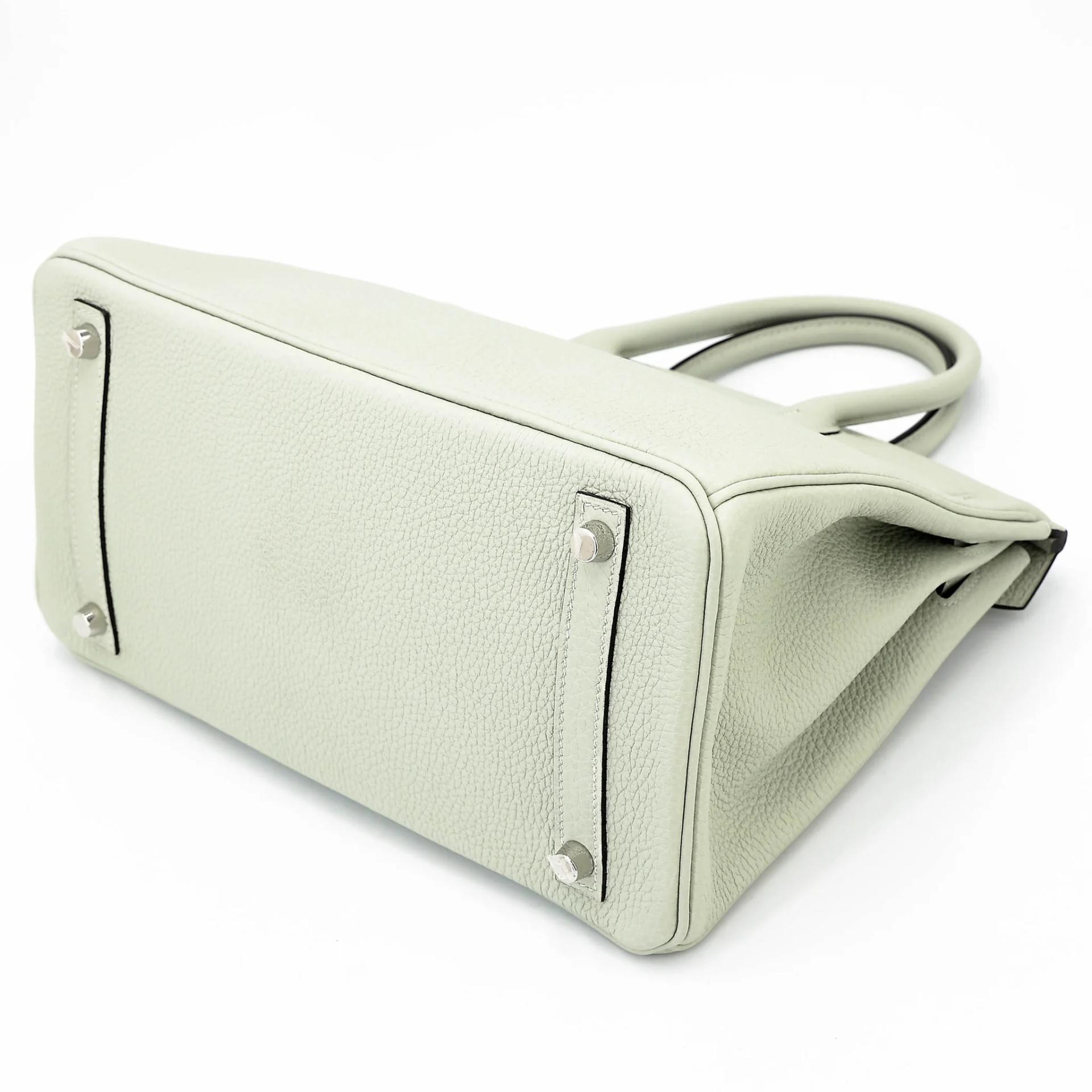 Unused ( Rank NS ) HERMÈS Birkin 30 Gris Neve (0W) Togo Palladium hardware B (2023) - 6