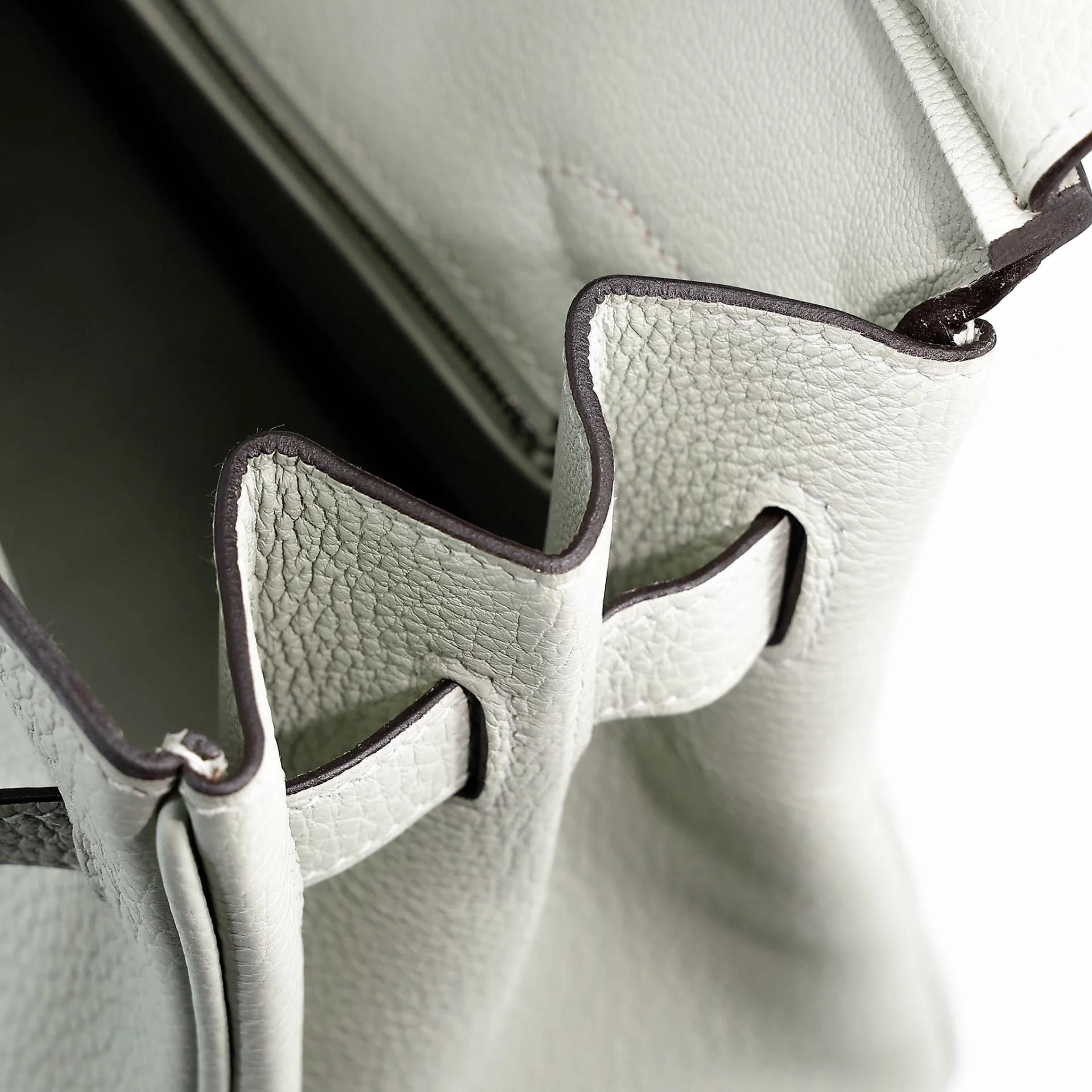 Unused ( Rank NS ) HERMÈS Birkin 30 Gris Neve (0W) Togo Palladium hardware B (2023) - 13