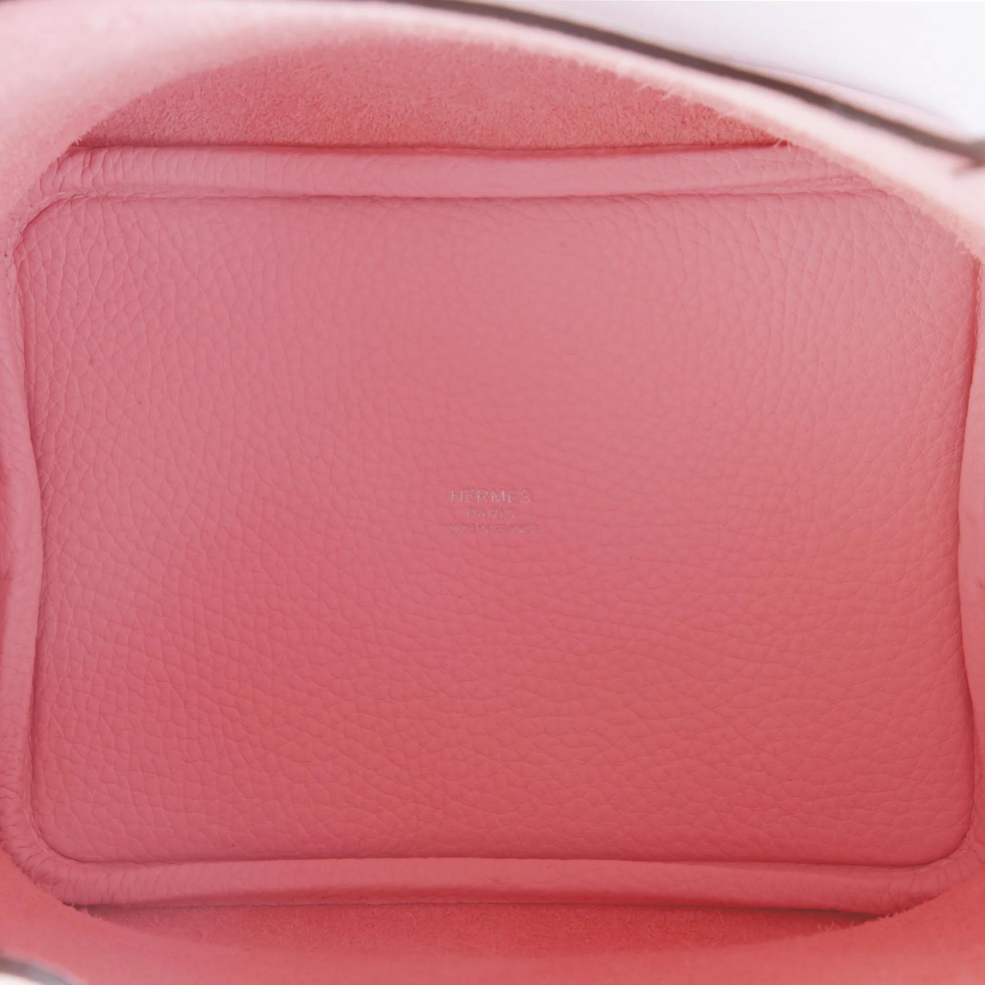 Brand New ( Rank N ) HERMÈS Picotin Lock PM Rose Sakura (3Q) Clemence Palladium hardware G (2026) - 10