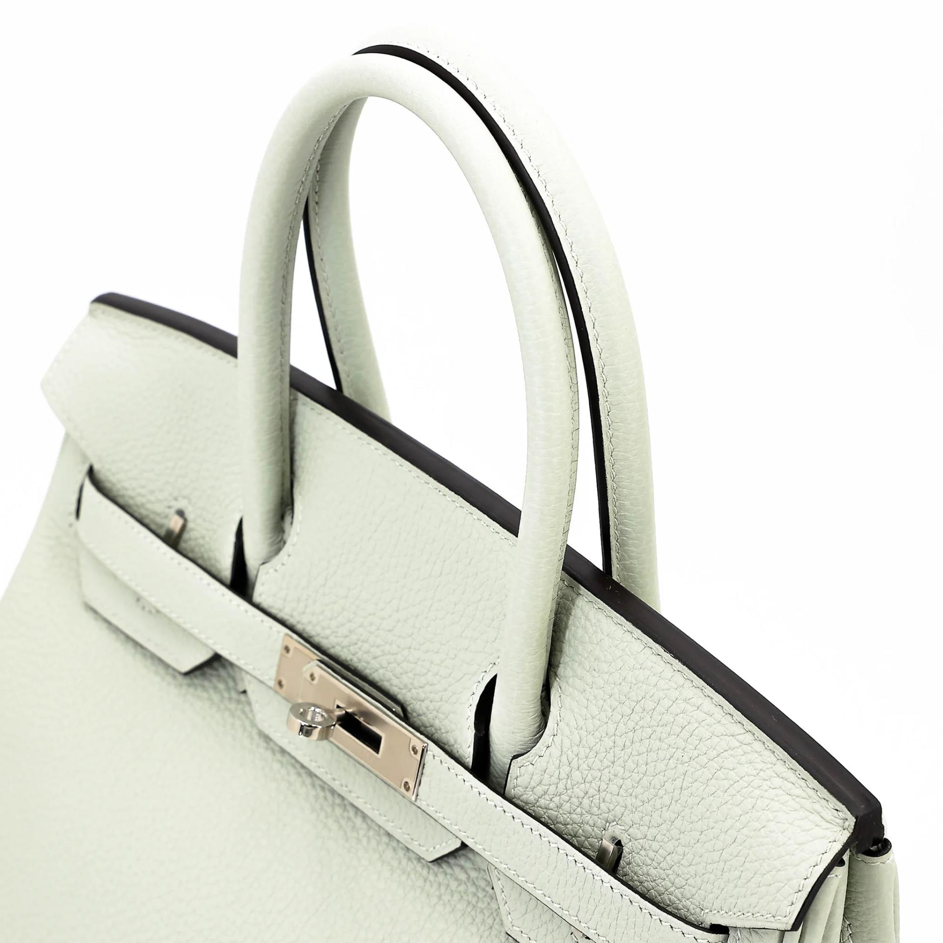 Unused ( Rank NS ) HERMÈS Birkin 30 Gris Neve (0W) Togo Palladium hardware B (2023) - 3