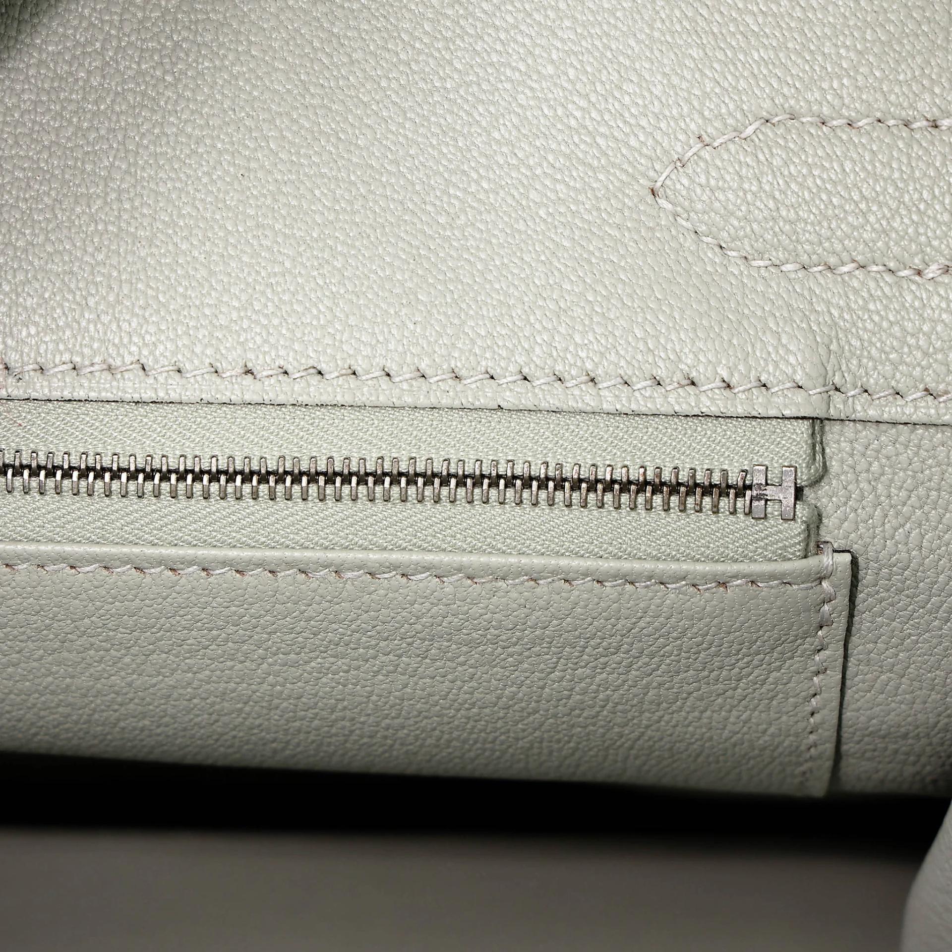 Unused ( Rank NS ) HERMÈS Birkin 30 Gris Neve (0W) Togo Palladium hardware B (2023) - 11