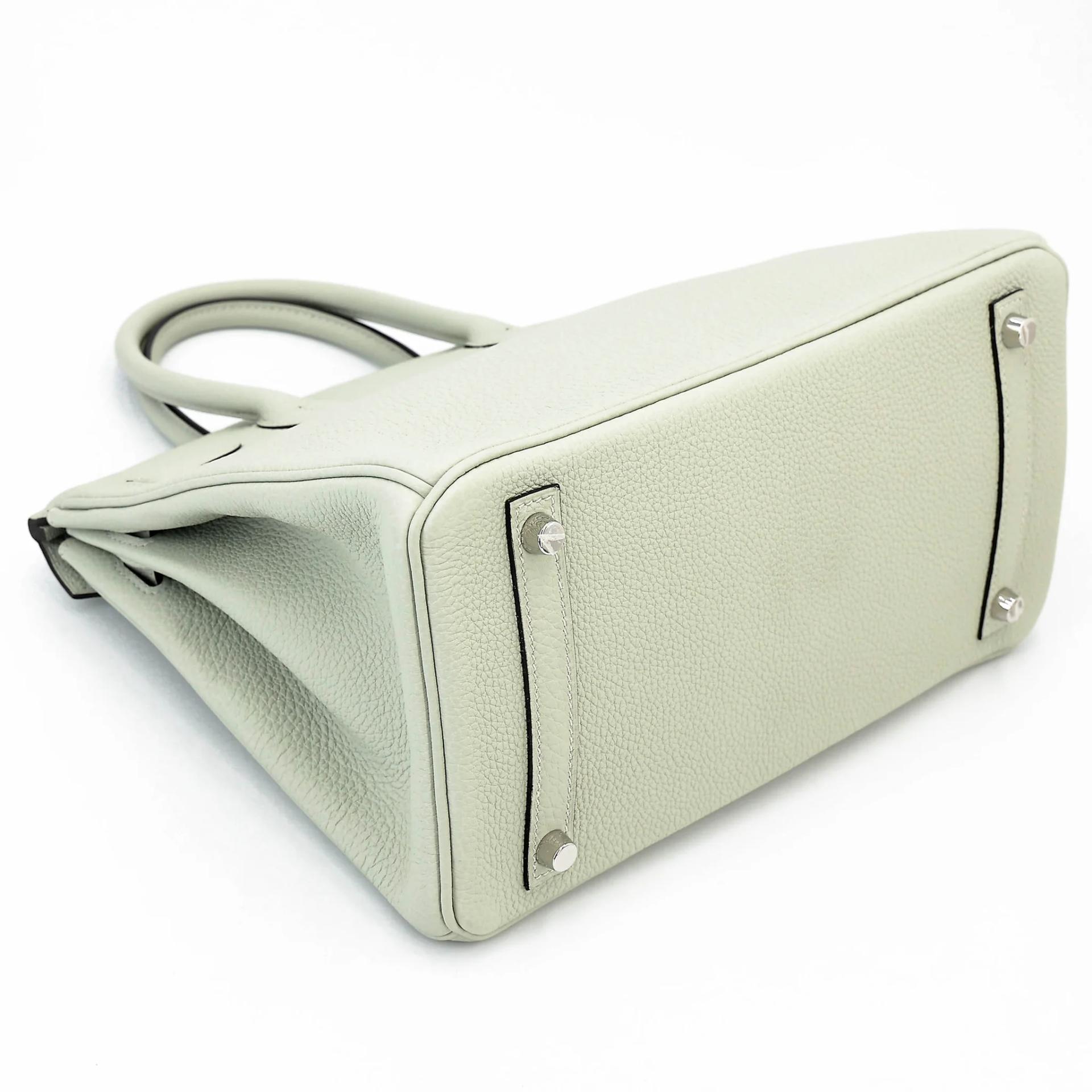 Unused ( Rank NS ) HERMÈS Birkin 30 Gris Neve (0W) Togo Palladium hardware B (2023) - 7