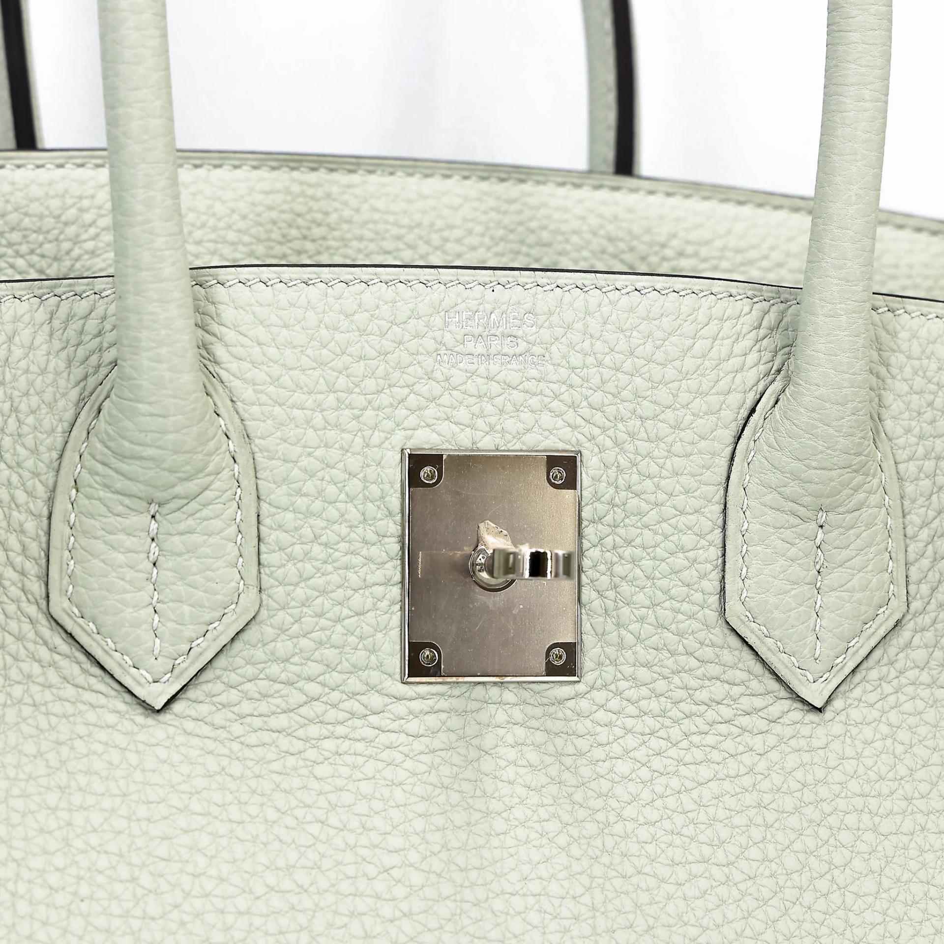 Unused ( Rank NS ) HERMÈS Birkin 30 Gris Neve (0W) Togo Palladium hardware B (2023) - 10