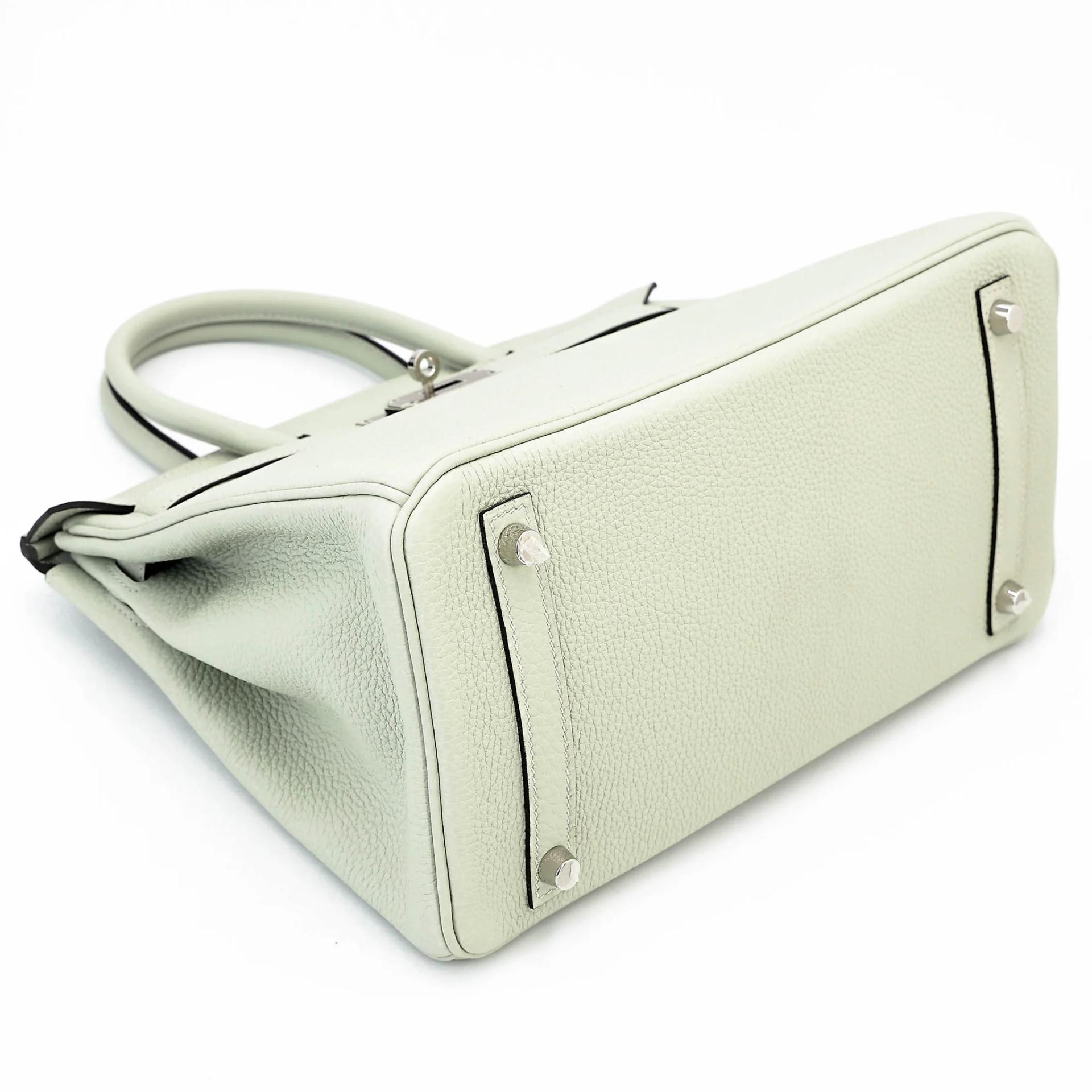 Unused ( Rank NS ) HERMÈS Birkin 30 Gris Neve (0W) Togo Palladium hardware B (2023) - 5