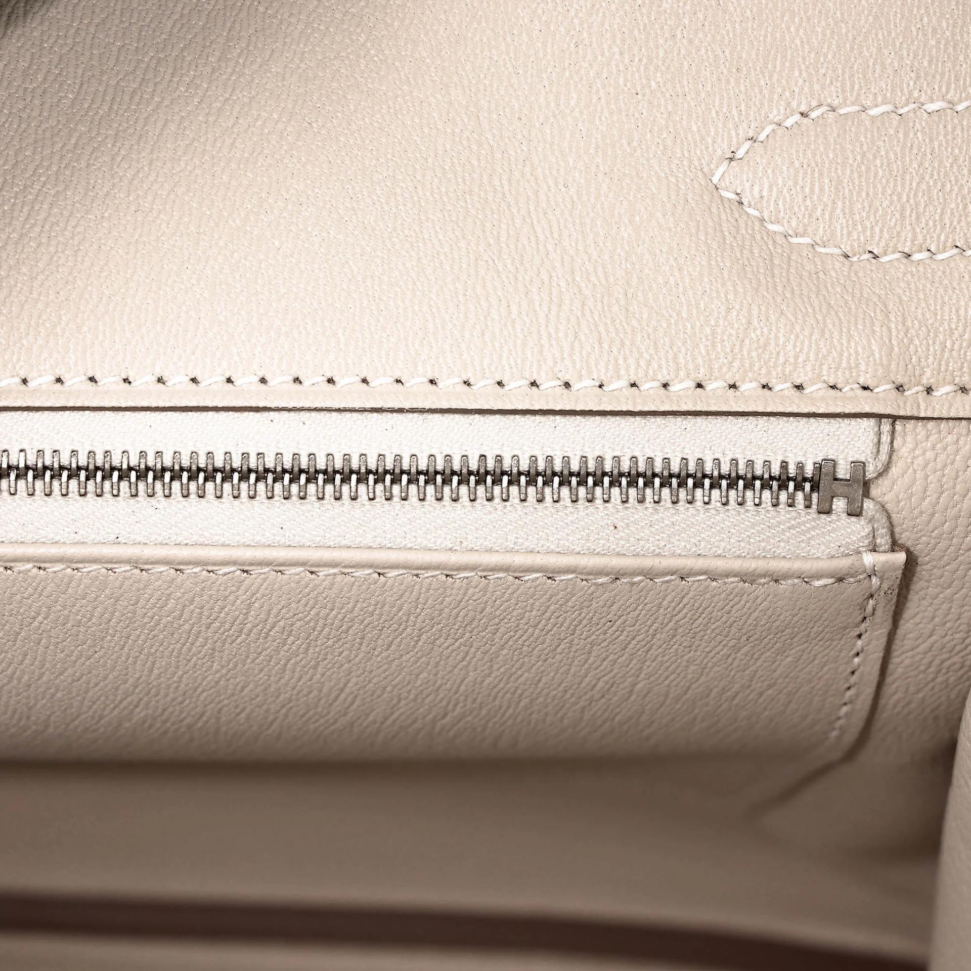 Brand New ( Rank N ) HERMÈS Birkin 30 Craie (10) Epsom Palladium hardware K (2025) - 12