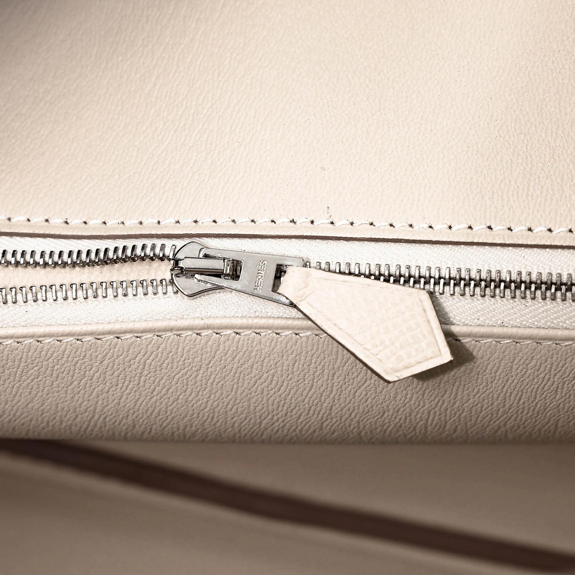 Brand New ( Rank N ) HERMÈS Birkin 30 Craie (10) Epsom Palladium hardware K (2025) - 11