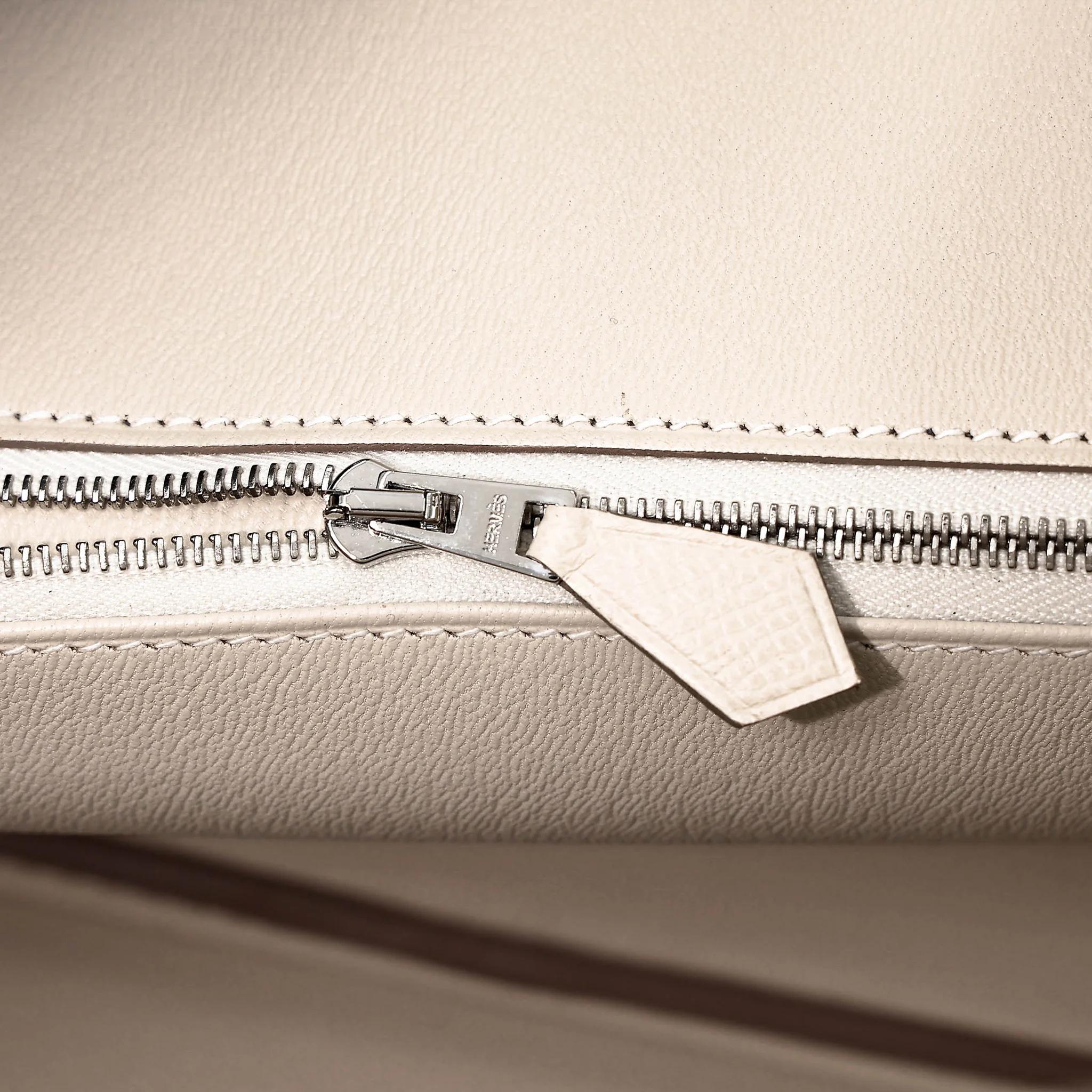 Brand New ( Rank N ) HERMÈS Birkin 30 Craie (10) Epsom Palladium hardware K (2025) - 11