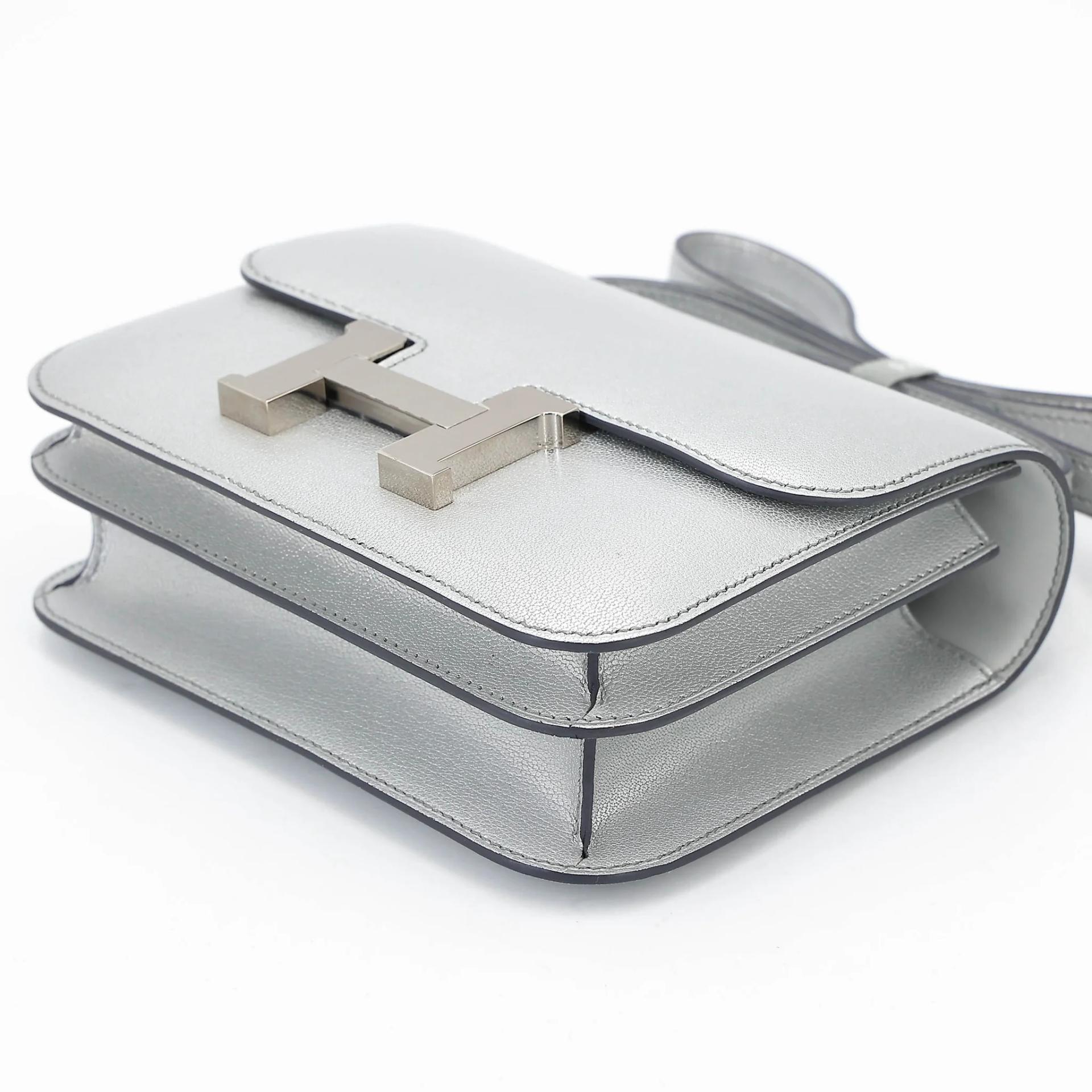 Brand New ( Rank N ) HERMÈS Constance Mini Argent (05) Chamkilight Palladium hardware K (2025) - 4