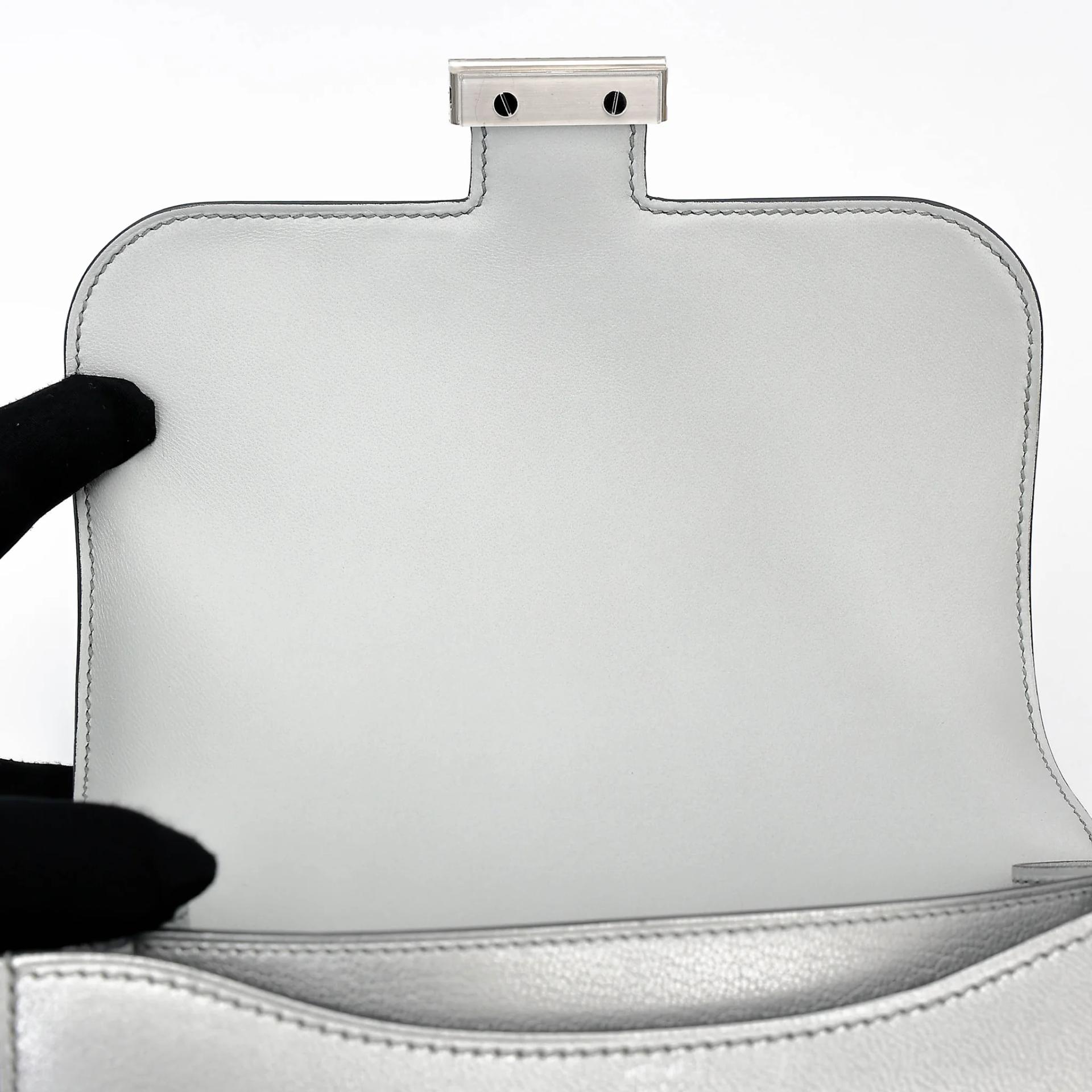 Brand New ( Rank N ) HERMÈS Constance Mini Argent (05) Chamkilight Palladium hardware K (2025) - 11