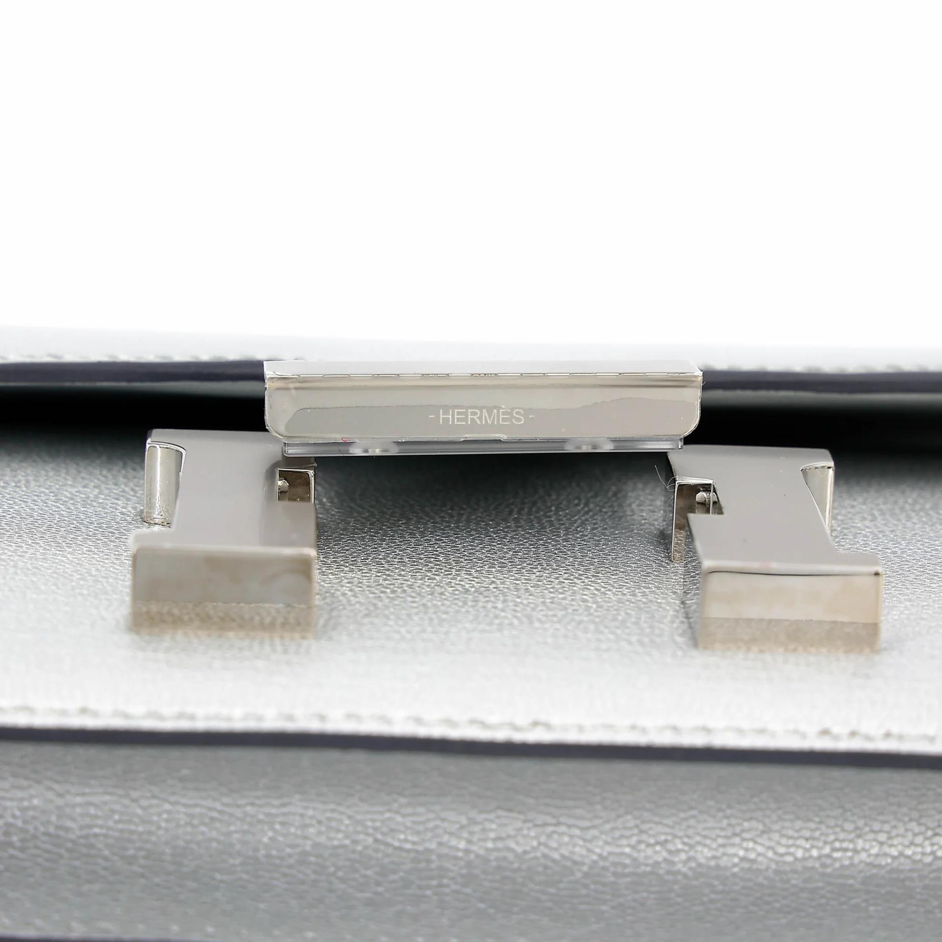 Brand New ( Rank N ) HERMÈS Constance Mini Argent (05) Chamkilight Palladium hardware K (2025) - 9