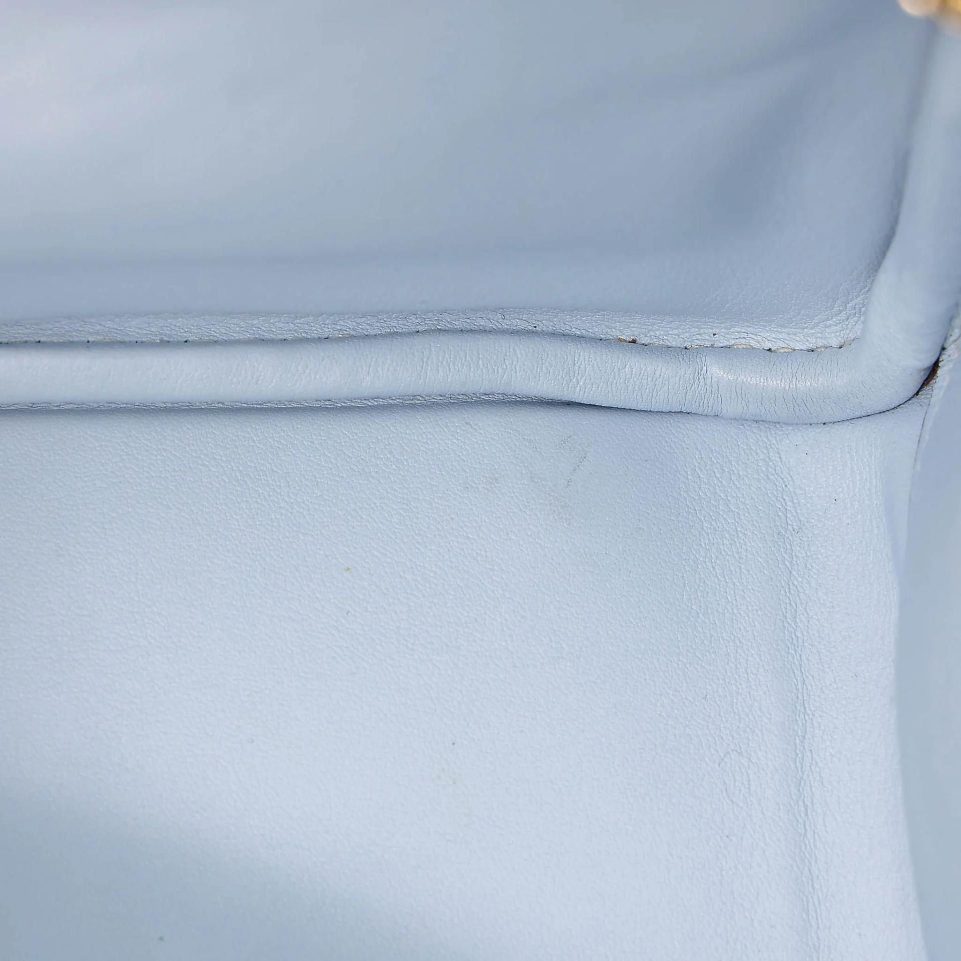 Very Good ( Rank A) HERMÈS Mini Lindy Bleu Brume (T0) Swift Gold hardware Z (2021) - 29