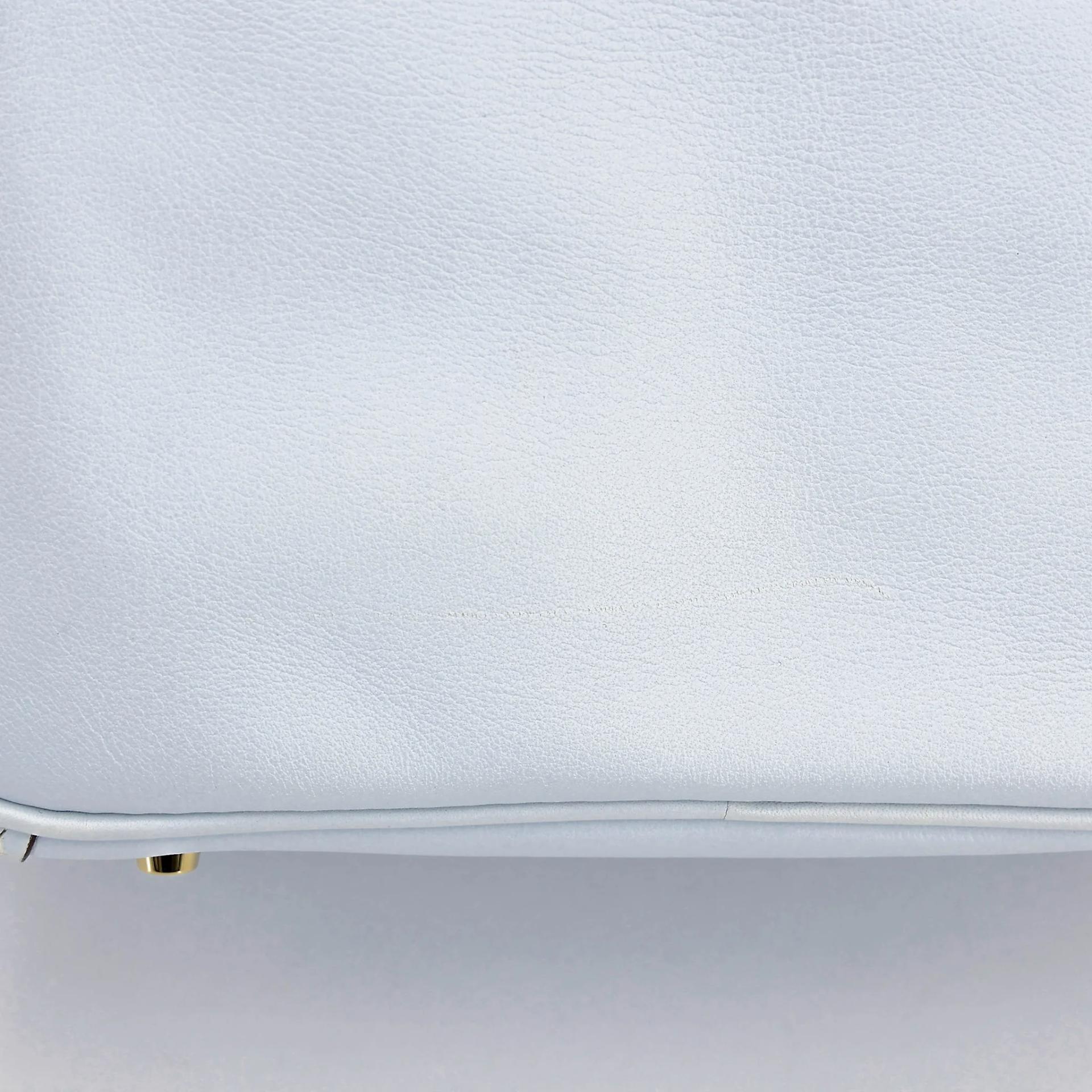 Very Good ( Rank A) HERMÈS Mini Lindy Bleu Brume (T0) Swift Gold hardware Z (2021) - 16