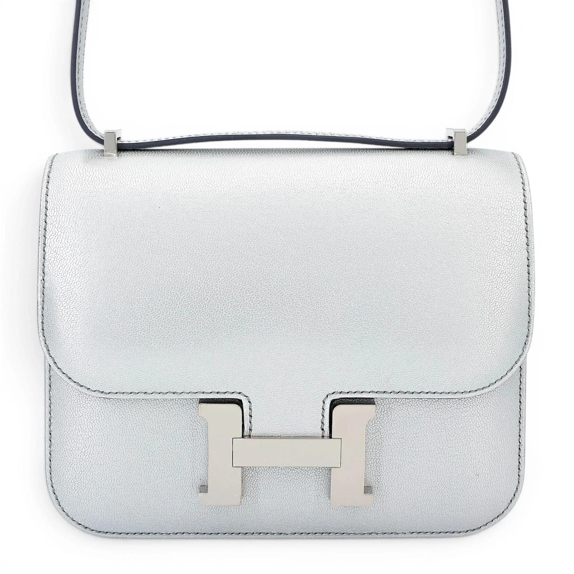 Brand New ( Rank N ) HERMÈS Constance Mini Argent (05) Chamkilight Palladium hardware K (2025) - 1