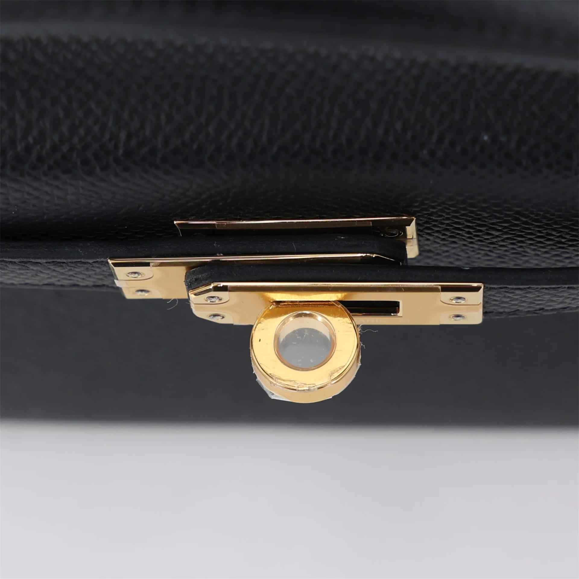Unused ( Rank NS ) HERMÈS Mini Kelly II Noir (89) Epsom Gold hardware U (2022) - 9