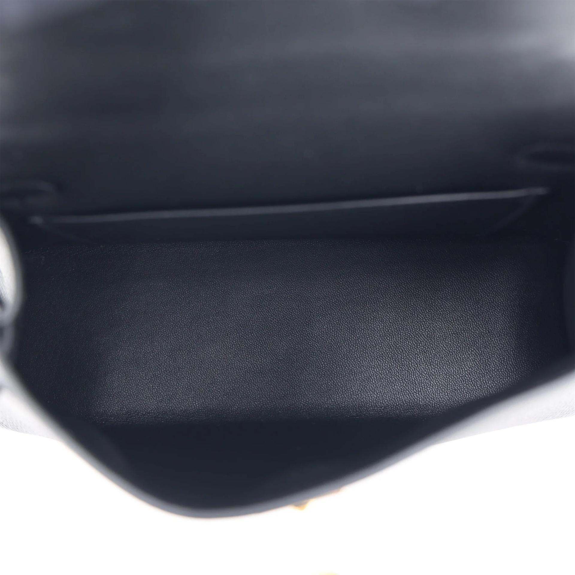 Unused ( Rank NS ) HERMÈS Mini Kelly II Noir (89) Epsom Gold hardware U (2022) - 11