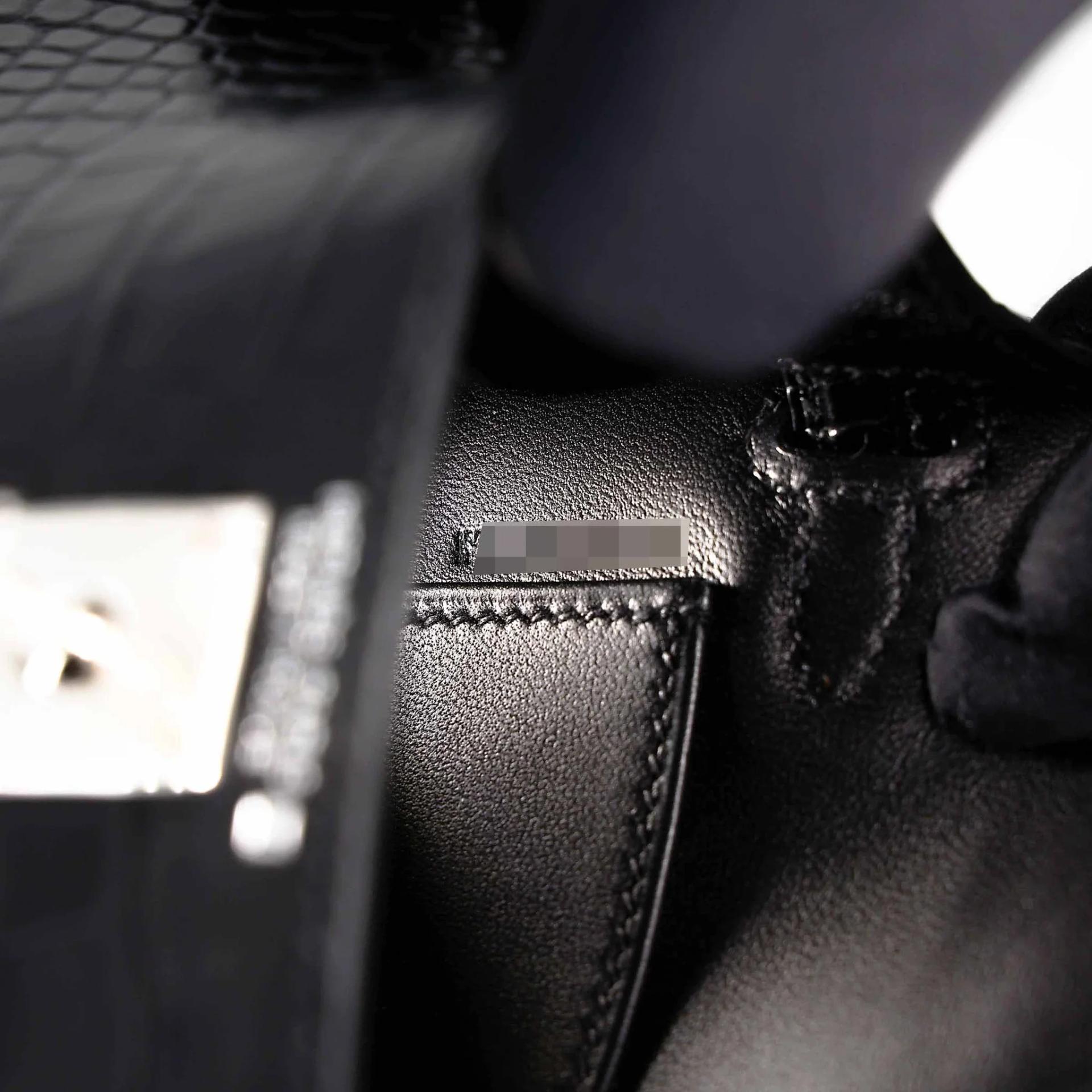Unused ( Rank NS ) HERMÈS Mini Kelly II Noir (89) Matte Alligator Palladium hardware W (2024) - 14
