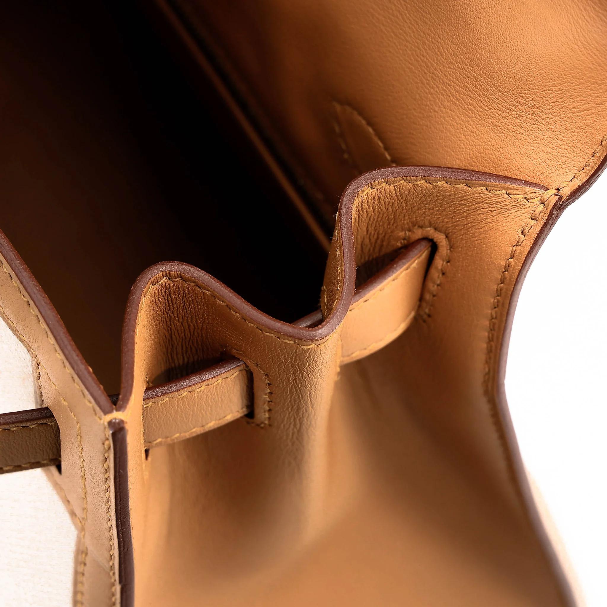 Excellent ( Rank SA ) HERMÈS Kelly 28 Sellier Sesame (2S) Toile H canvas Swift Palladium hardware Z (2021) - 19