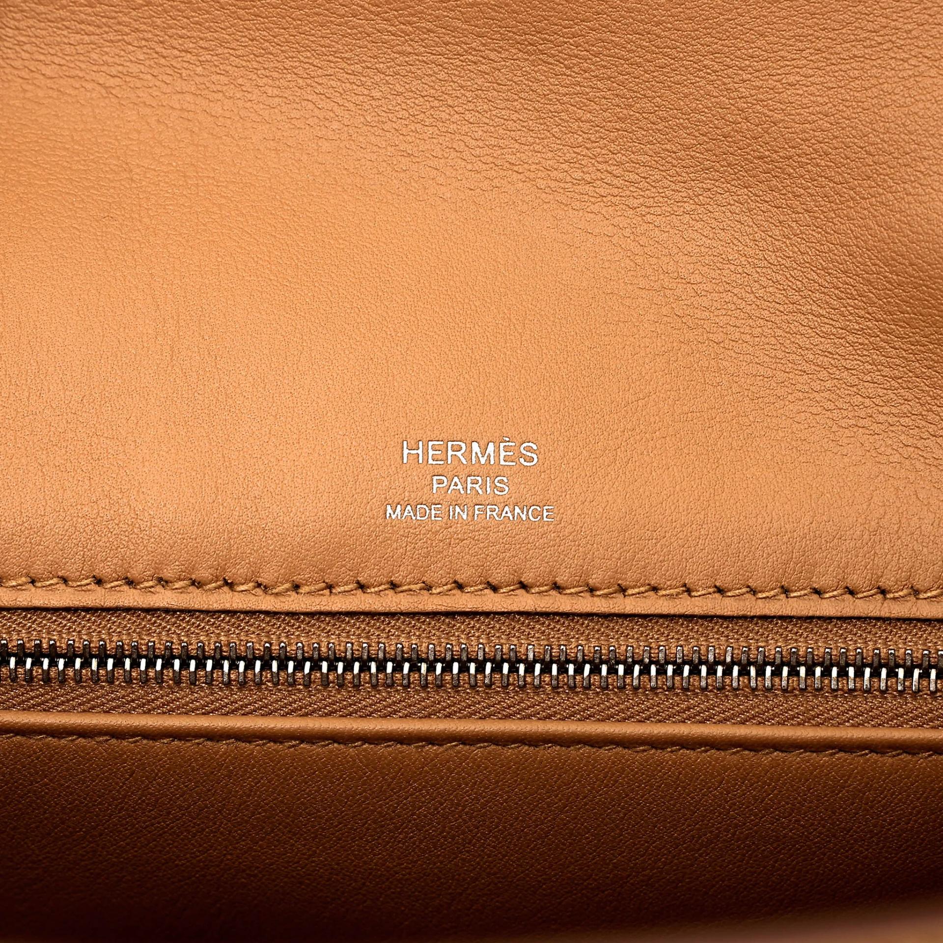 Excellent ( Rank SA ) HERMÈS Kelly 28 Sellier Sesame (2S) Toile H canvas Swift Palladium hardware Z (2021) - 16