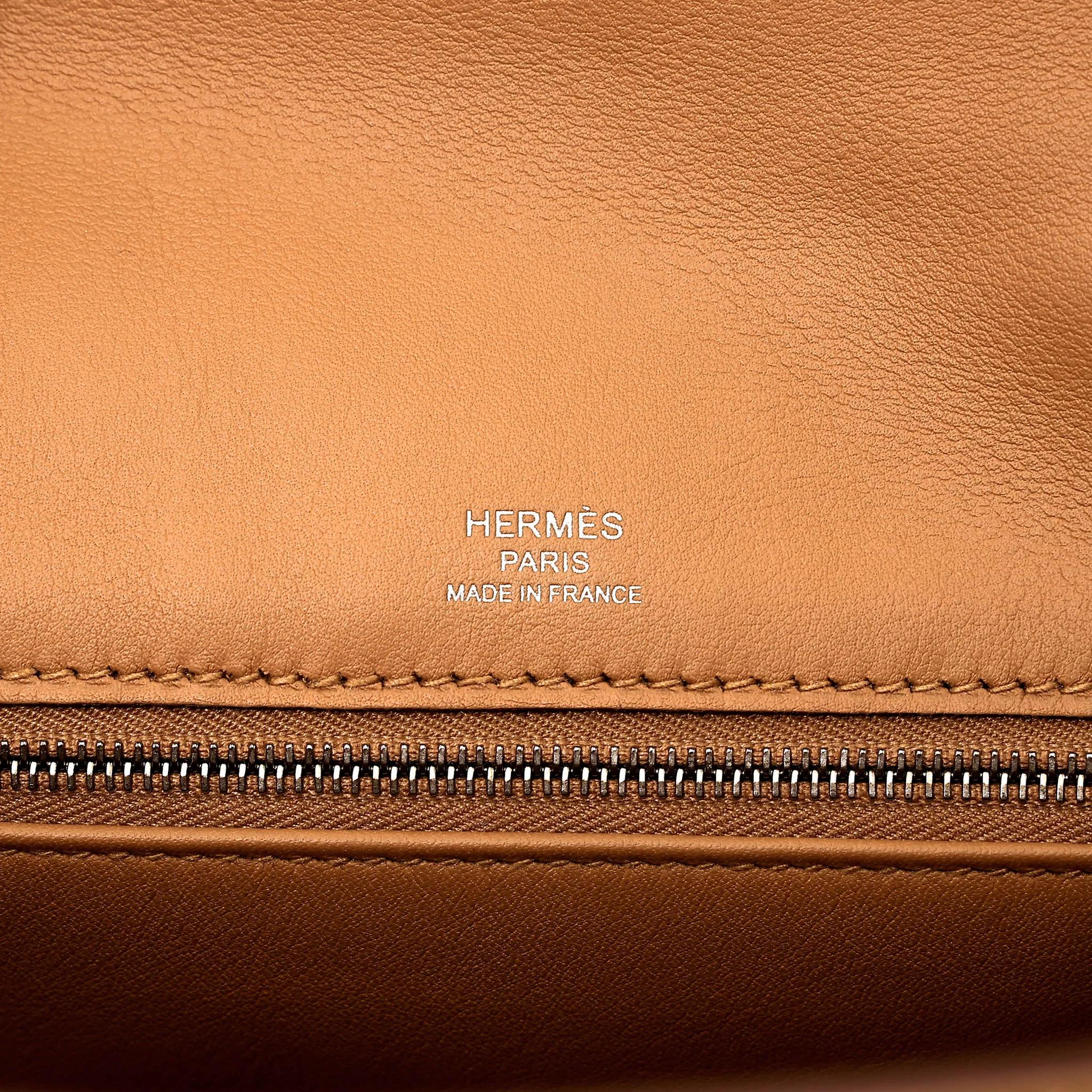 Excellent ( Rank SA ) HERMÈS Kelly 28 Sellier Sesame (2S) Toile H canvas Swift Palladium hardware Z (2021) - 16