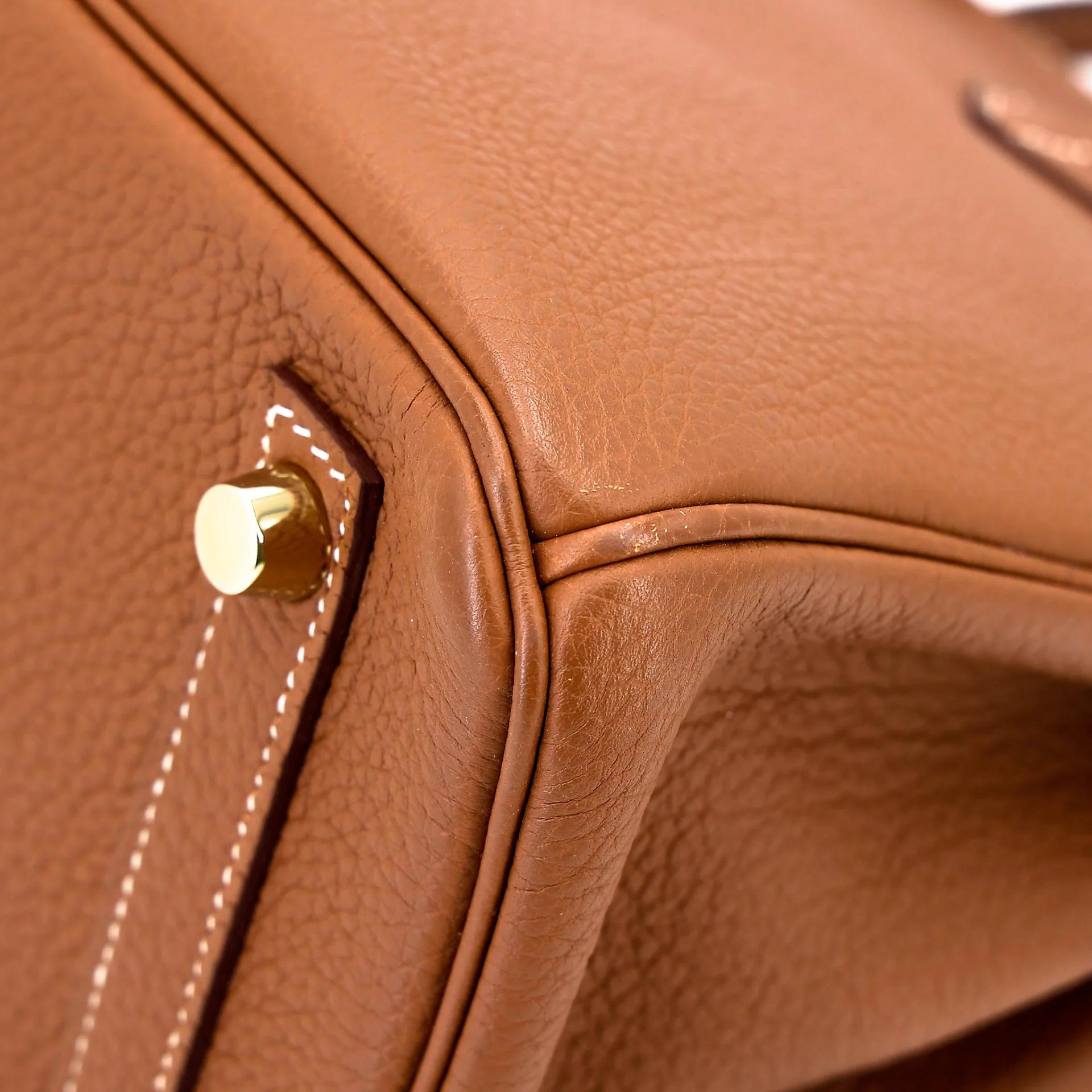 Very Good ( Rank A) HERMÈS Birkin 25 Gold (37) Togo Gold hardware C (2018) - 10