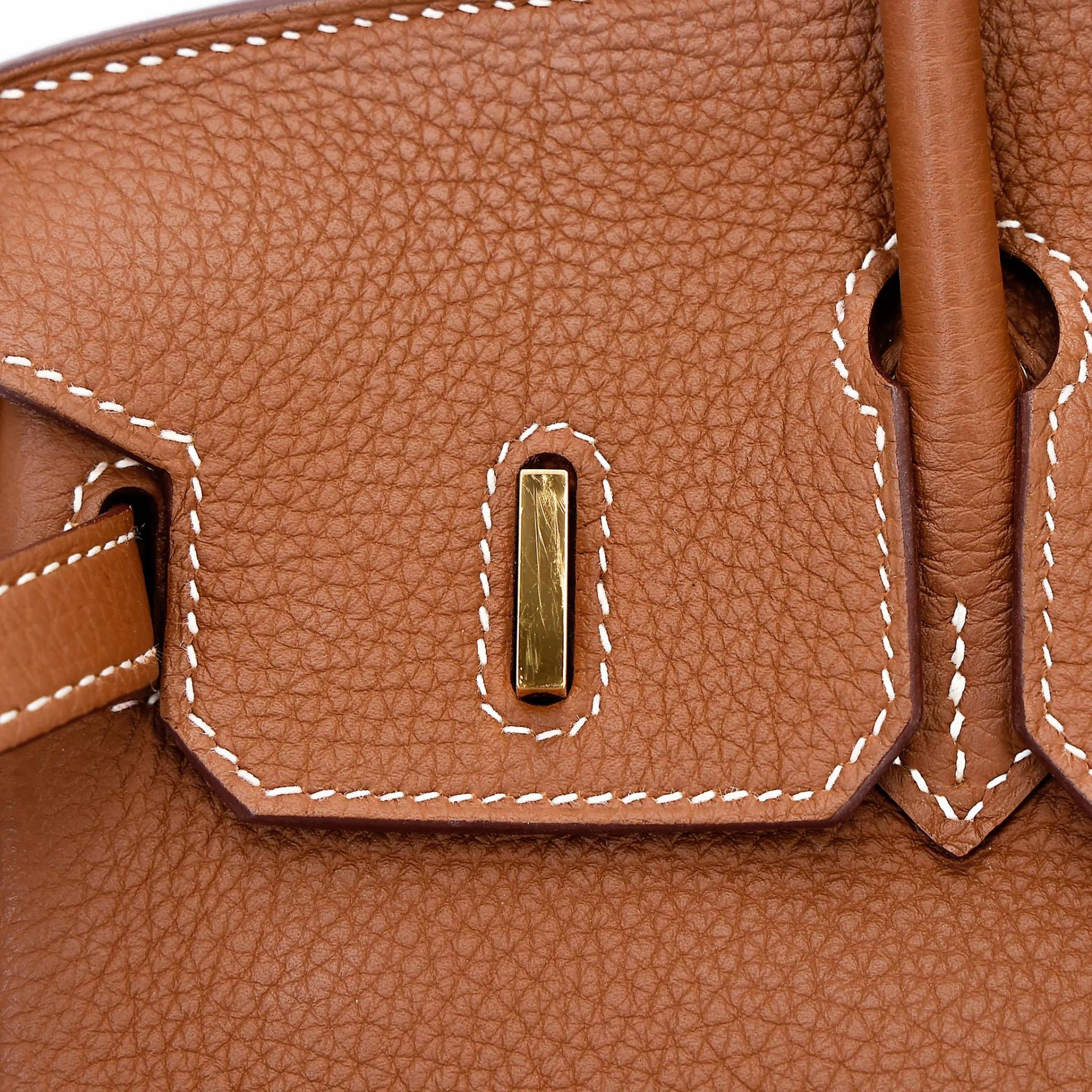 Very Good ( Rank A) HERMÈS Birkin 25 Gold (37) Togo Gold hardware C (2018) - 16