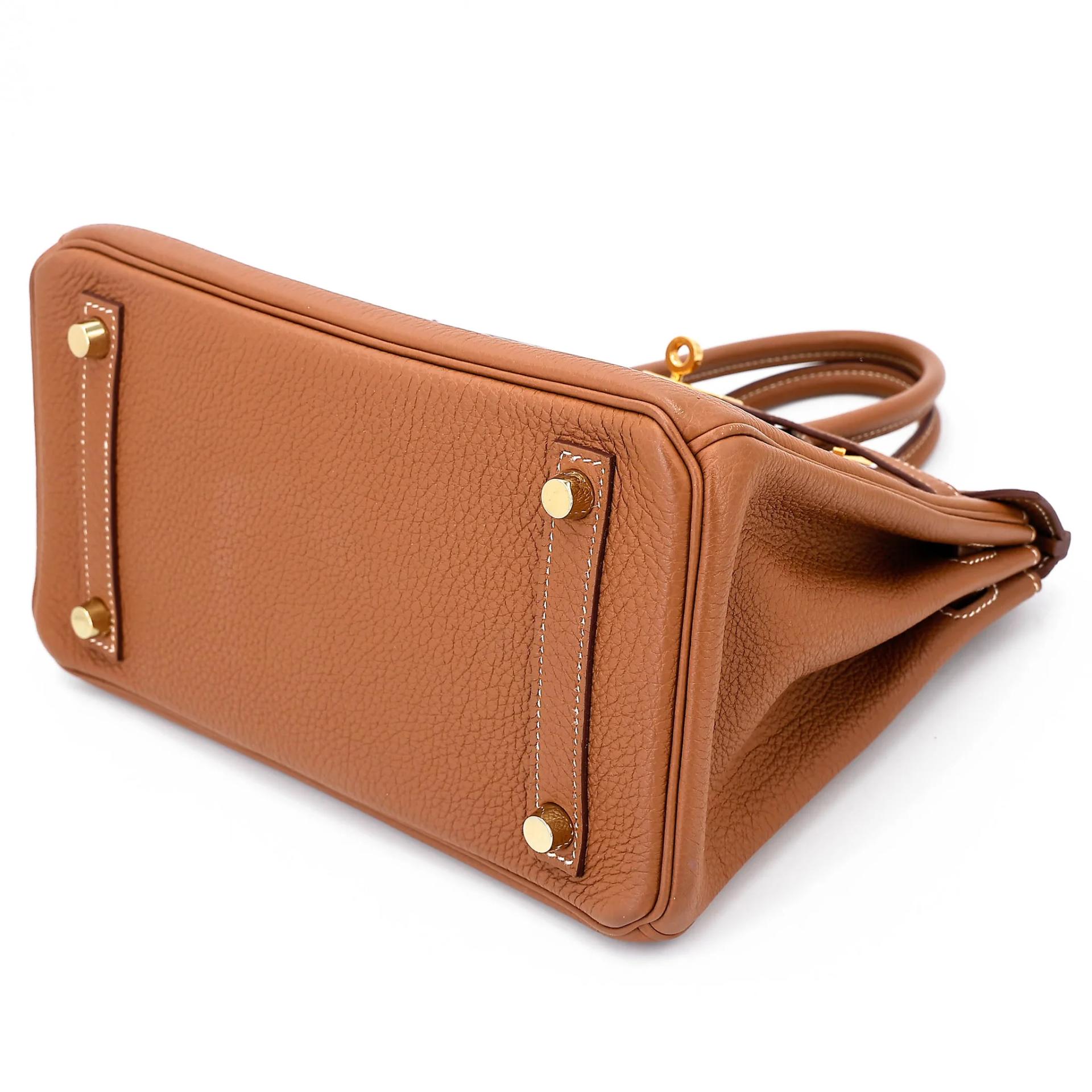 Very Good ( Rank A) HERMÈS Birkin 25 Gold (37) Togo Gold hardware C (2018) - 4