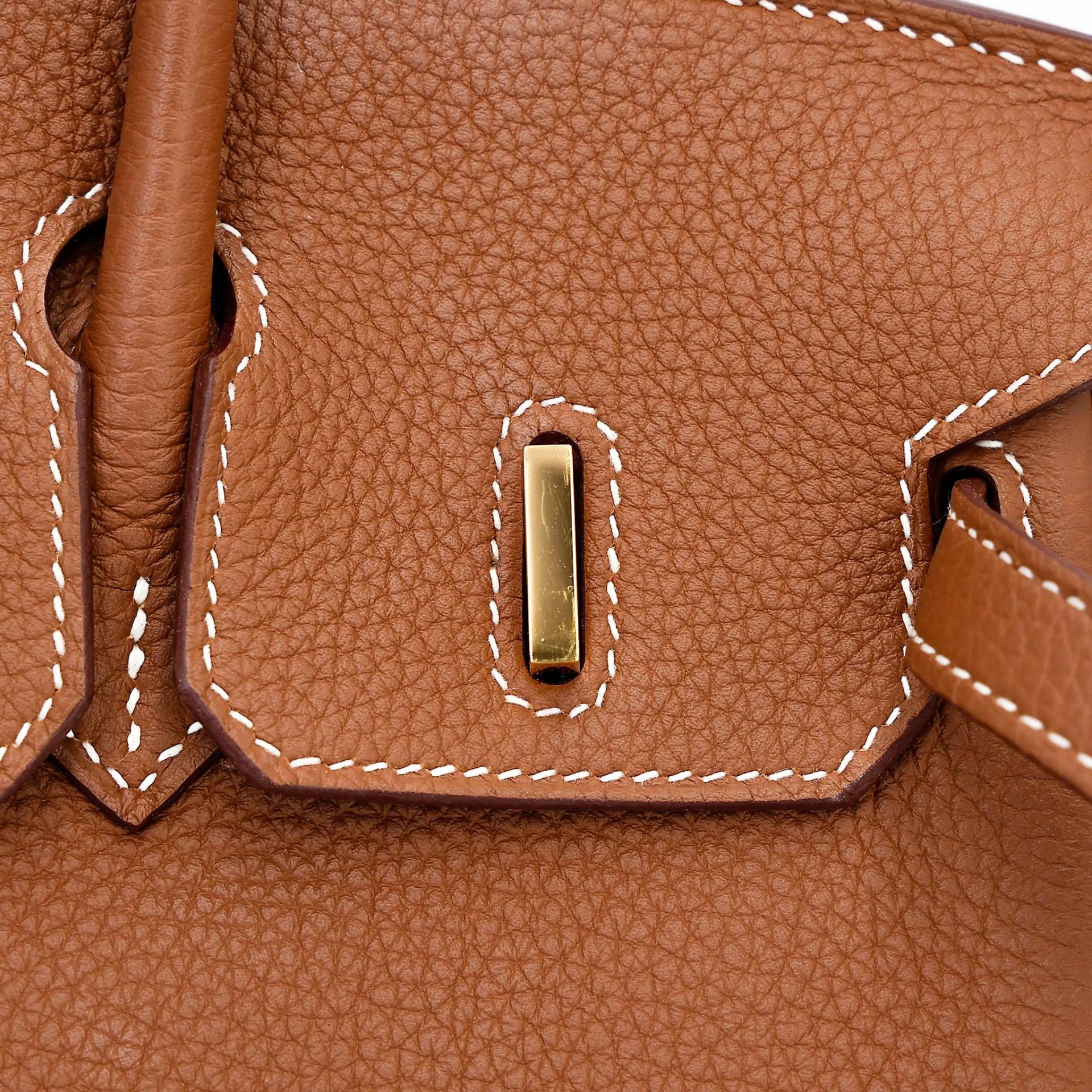 Very Good ( Rank A) HERMÈS Birkin 25 Gold (37) Togo Gold hardware C (2018) - 15