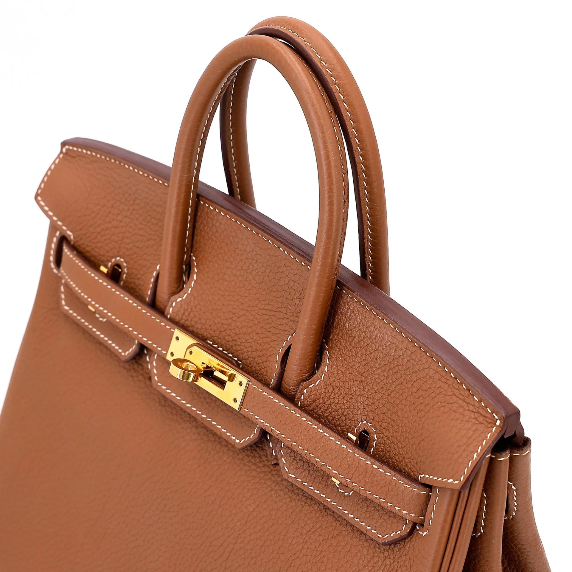 Very Good ( Rank A) HERMÈS Birkin 25 Gold (37) Togo Gold hardware C (2018) - 3