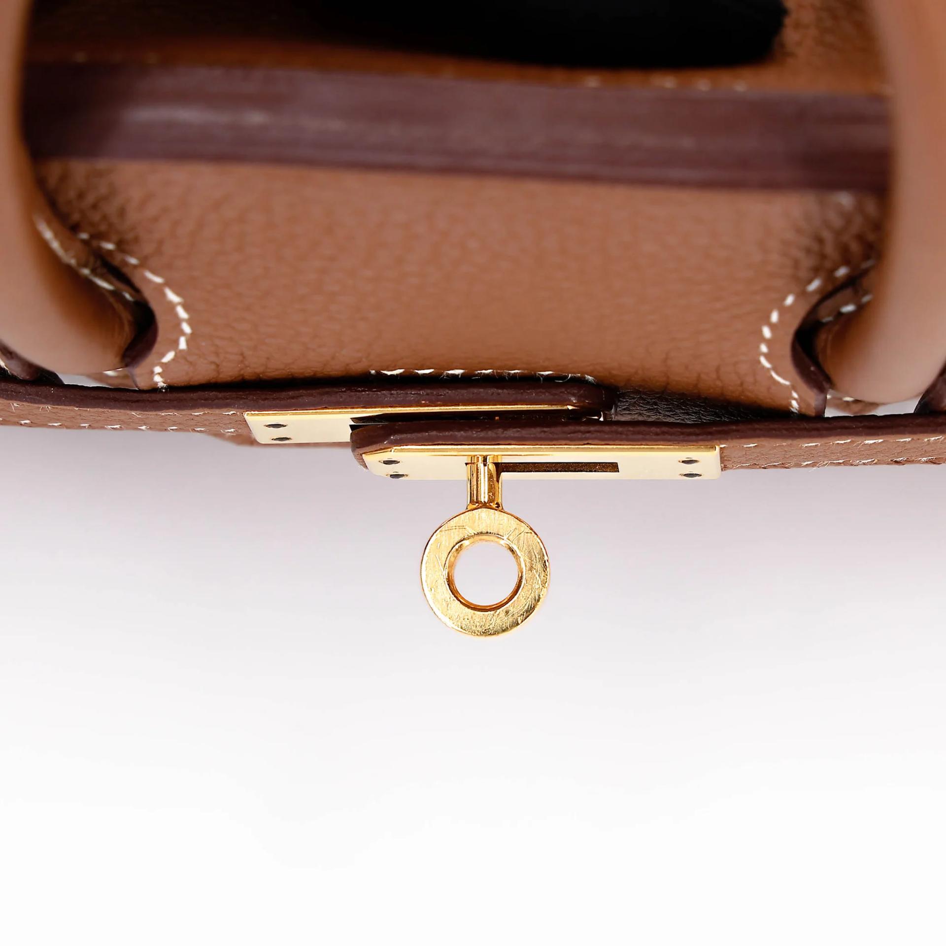 Very Good ( Rank A) HERMÈS Birkin 25 Gold (37) Togo Gold hardware C (2018) - 17
