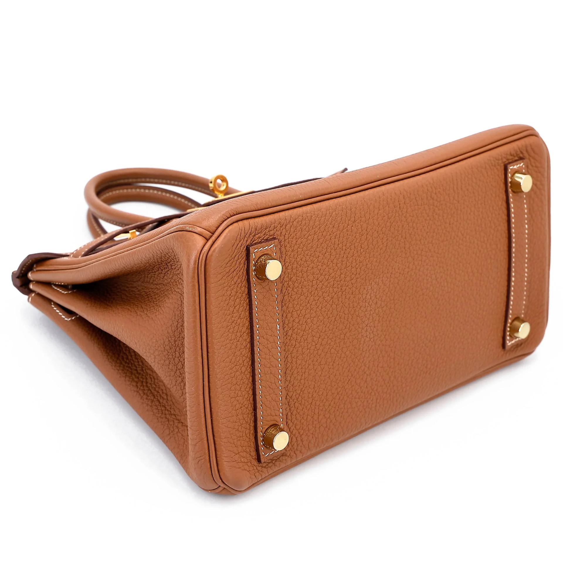 Very Good ( Rank A) HERMÈS Birkin 25 Gold (37) Togo Gold hardware C (2018) - 5