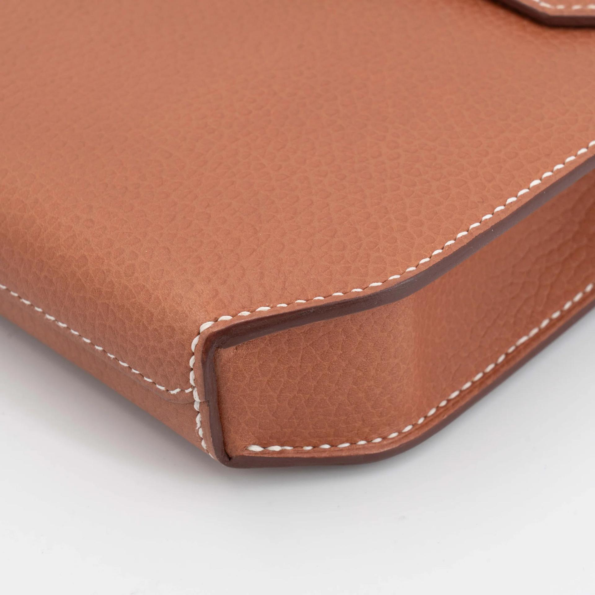 Excellent ( Rank SA ) HERMÈS Kelly depeches 25 Fauve (34) Barenia Faubourg Palladium hardware U (2022) - 9