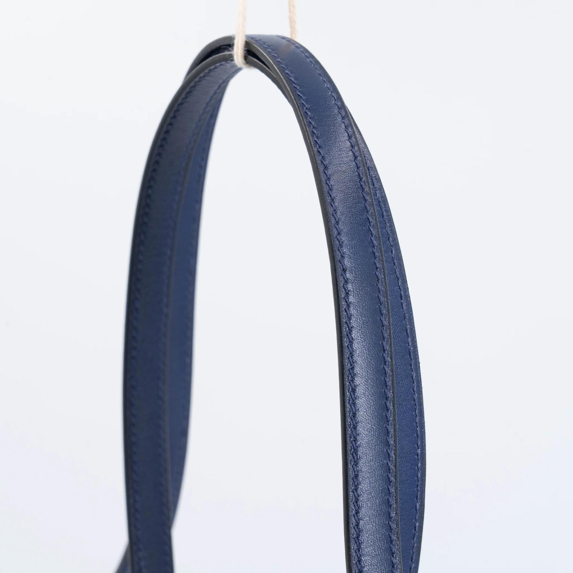 Excellent ( Rank SA ) HERMÈS Constance Mini Bleu Saphir (73) Box-calf Palladium hardware Z (2021) - 3