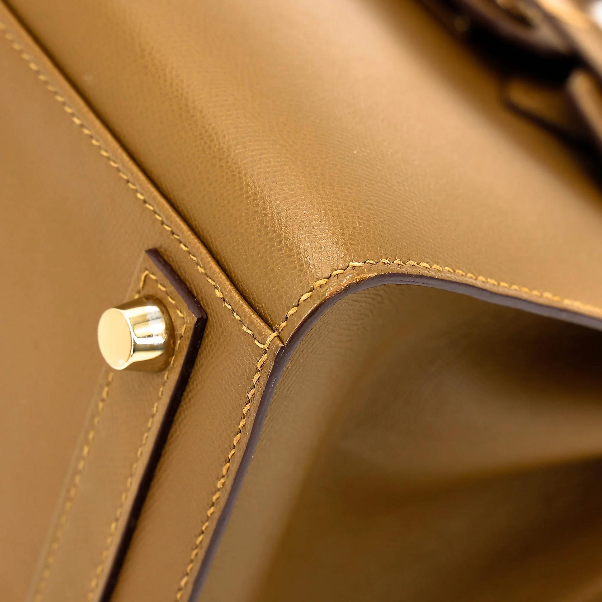 Very Good ( Rank A) HERMÈS Birkin 25 Sellier Bronze Dore (U8) Madame Gold hardware Z (2021) - 8