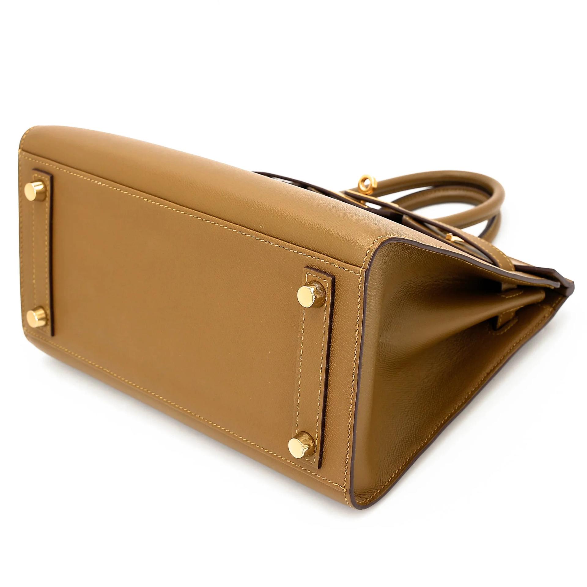 Very Good ( Rank A) HERMÈS Birkin 25 Sellier Bronze Dore (U8) Madame Gold hardware Z (2021) - 4
