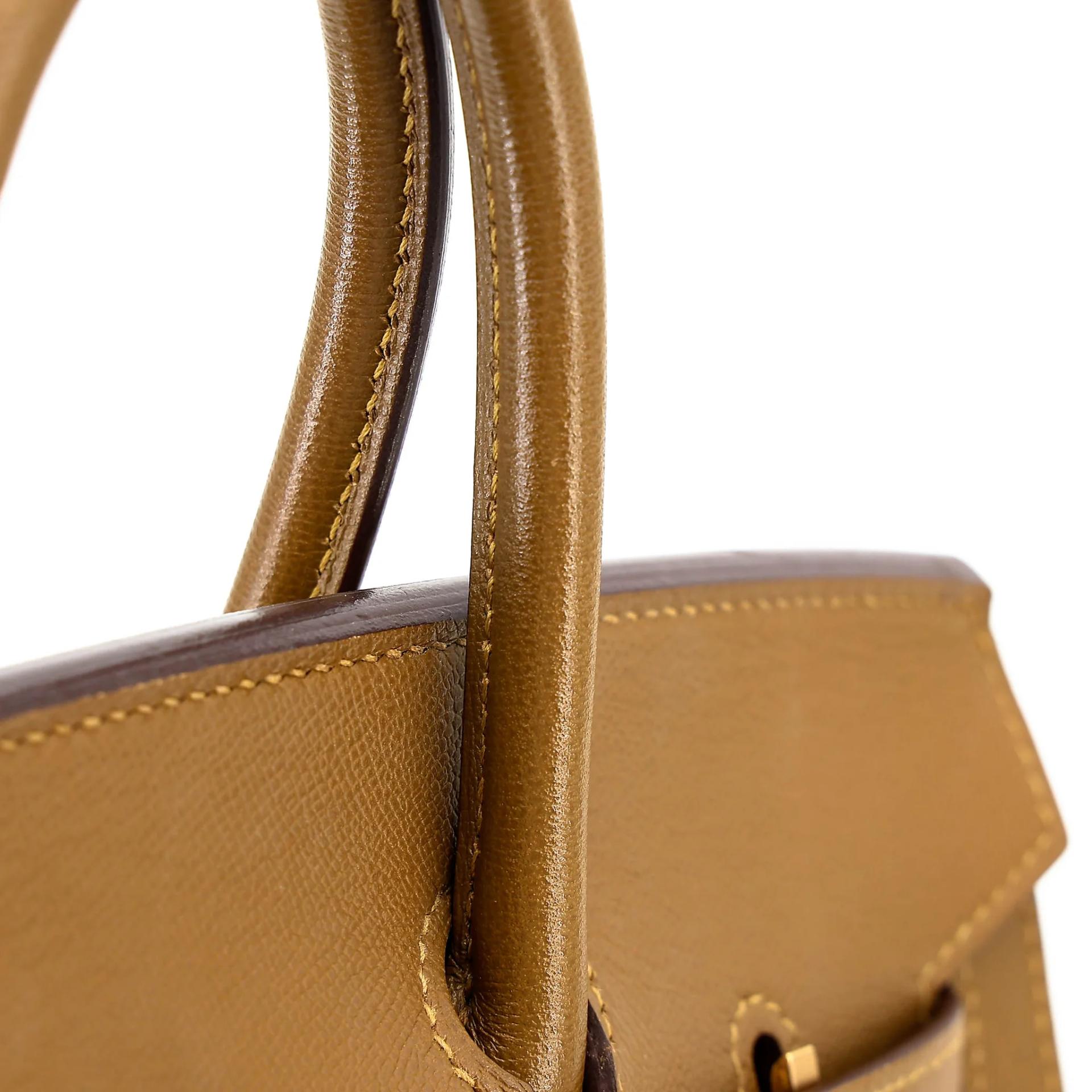 Very Good ( Rank A) HERMÈS Birkin 25 Sellier Bronze Dore (U8) Madame Gold hardware Z (2021) - 15