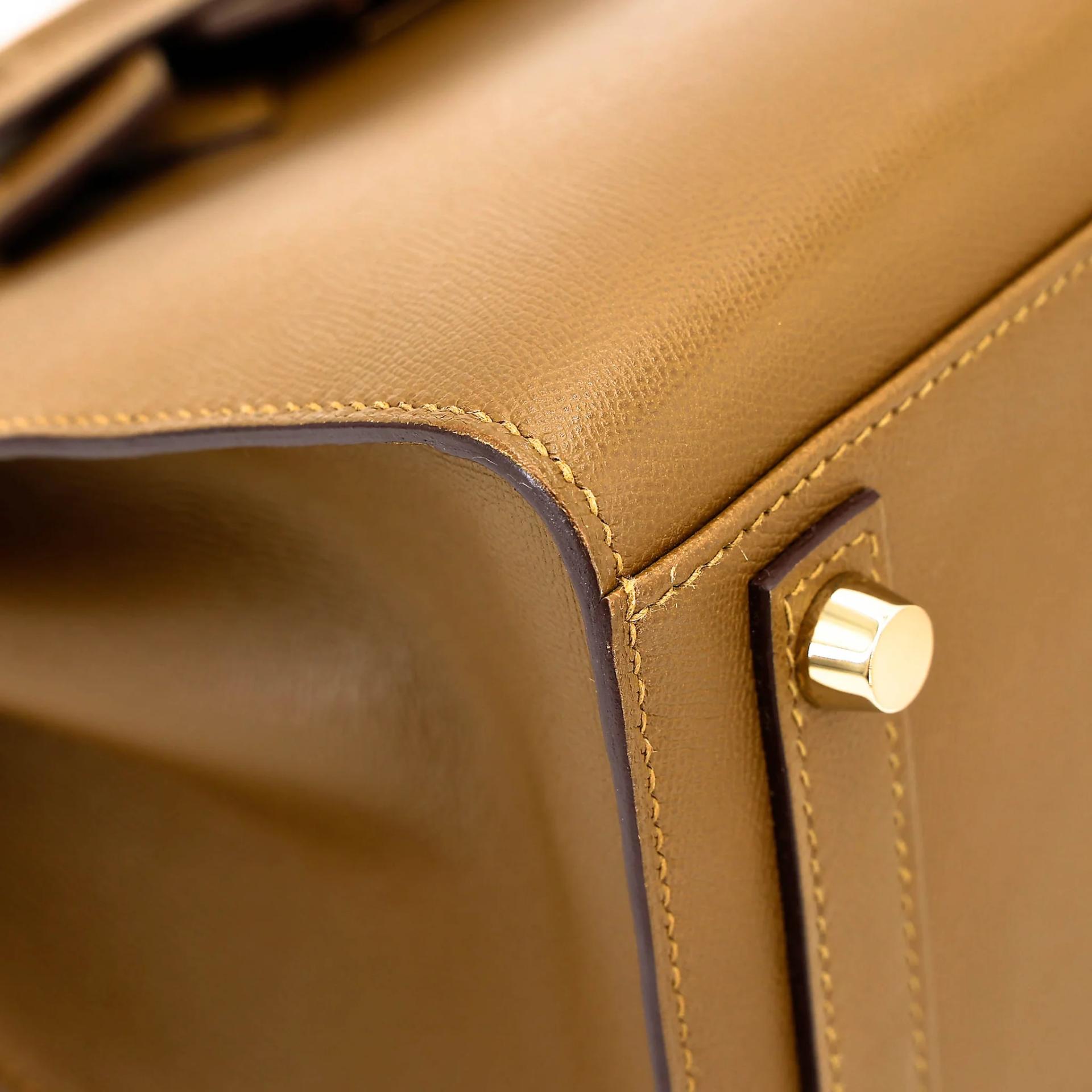 Very Good ( Rank A) HERMÈS Birkin 25 Sellier Bronze Dore (U8) Madame Gold hardware Z (2021) - 9