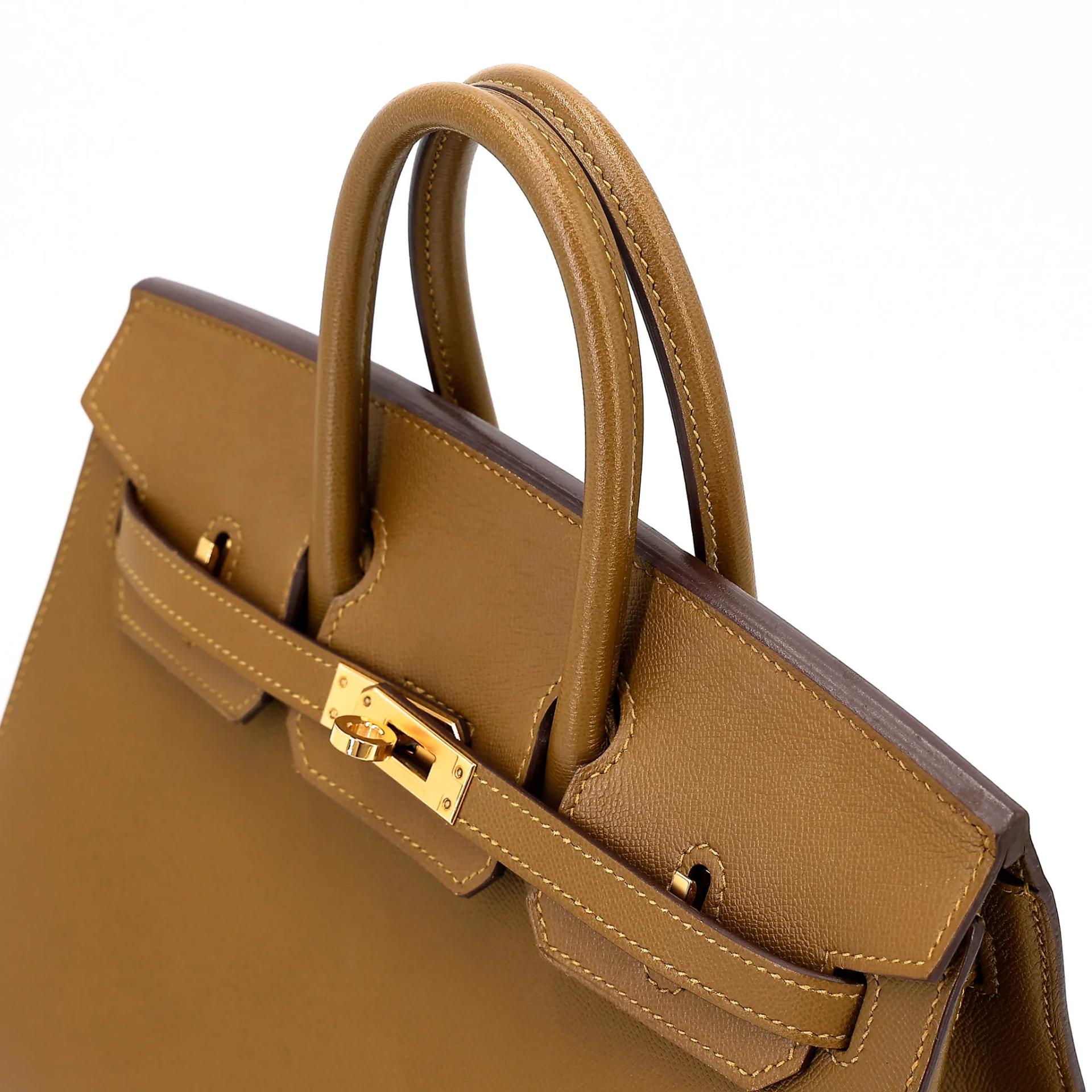 Very Good ( Rank A) HERMÈS Birkin 25 Sellier Bronze Dore (U8) Madame Gold hardware Z (2021) - 3