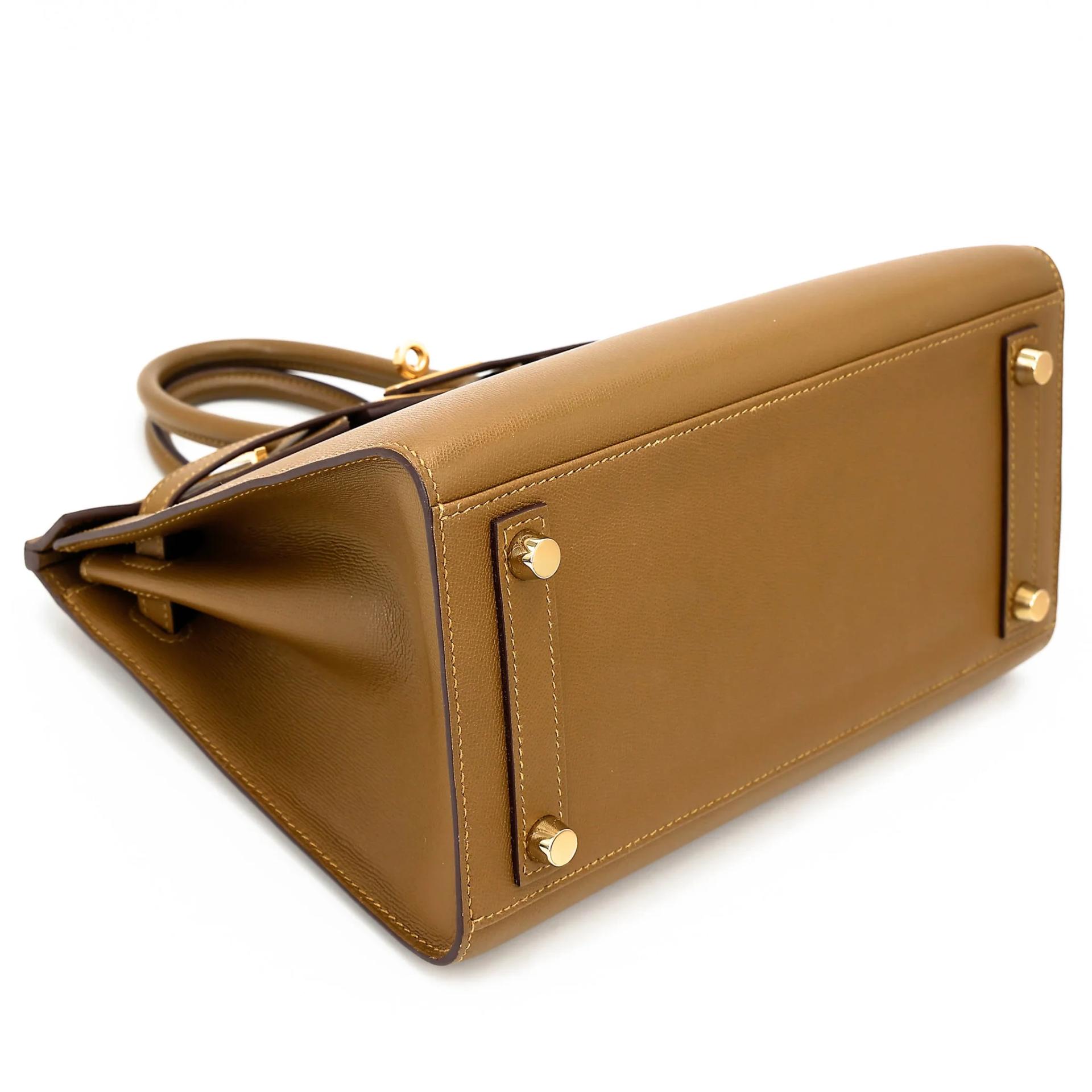 Very Good ( Rank A) HERMÈS Birkin 25 Sellier Bronze Dore (U8) Madame Gold hardware Z (2021) - 5
